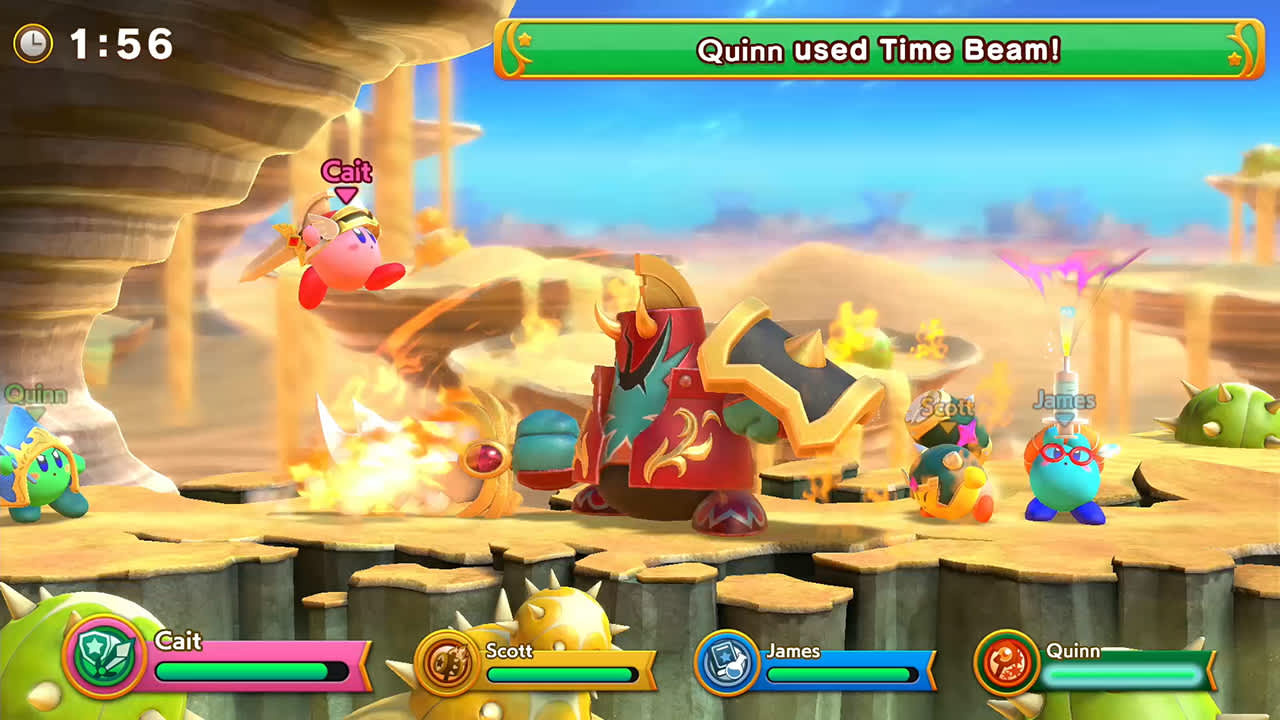 Скриншот геймплея Super Kirby Clash