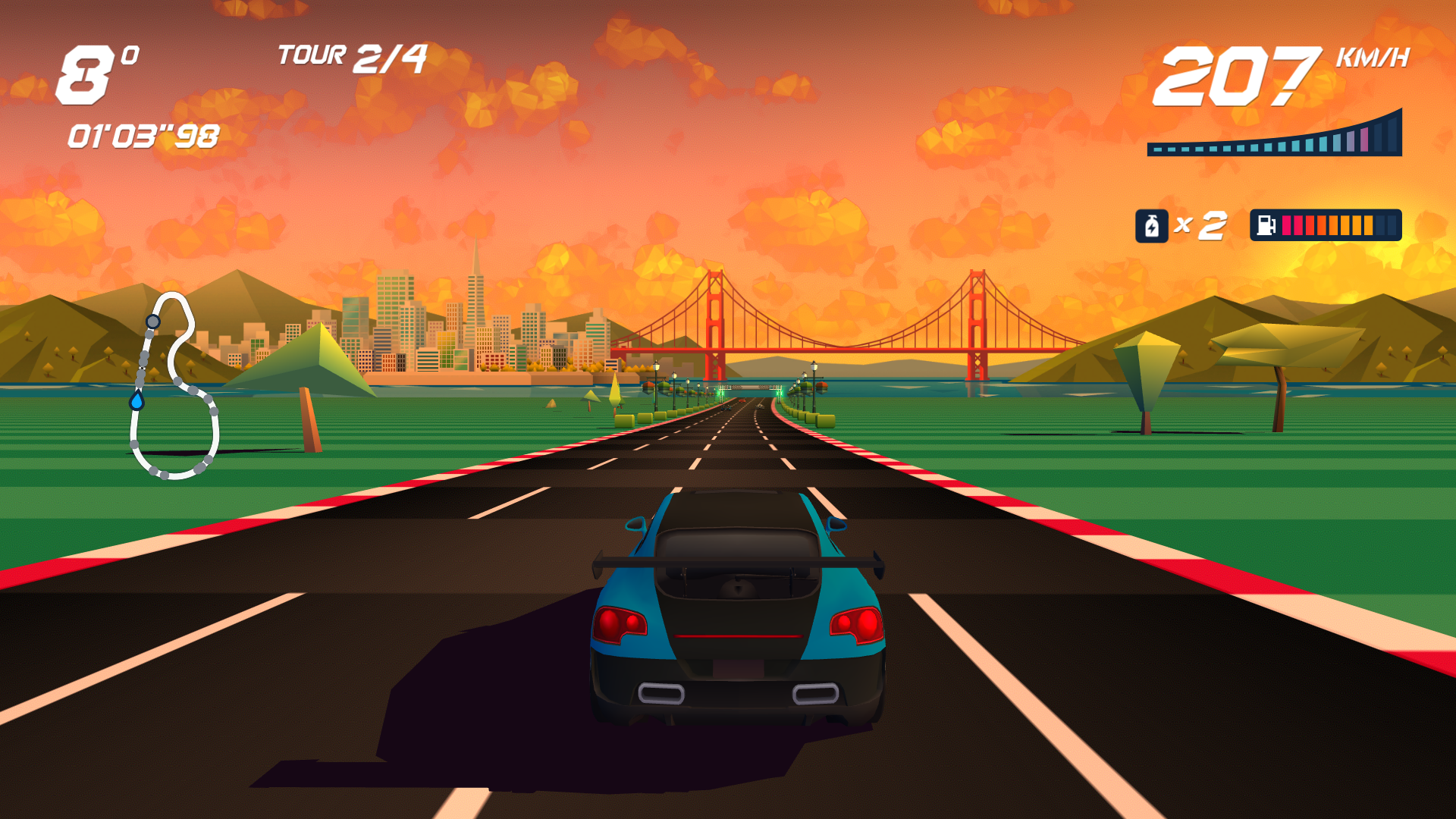Скриншот геймплея Horizon Chase Turbo