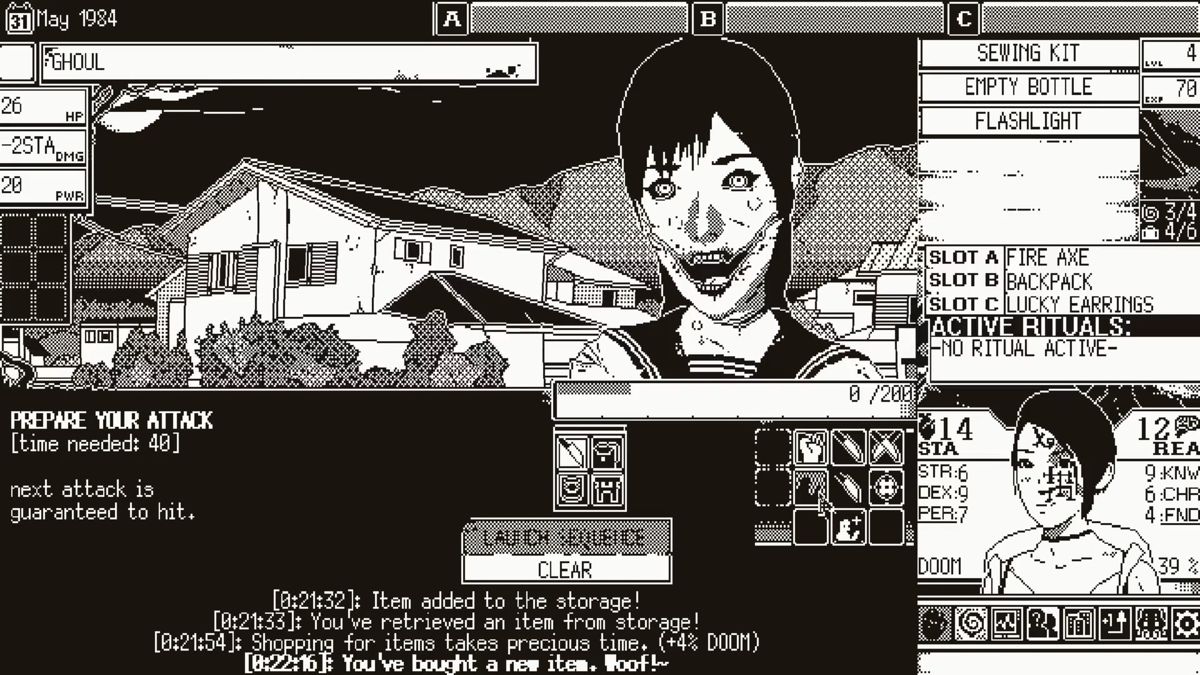 Скриншот игрового процесса World of Horror