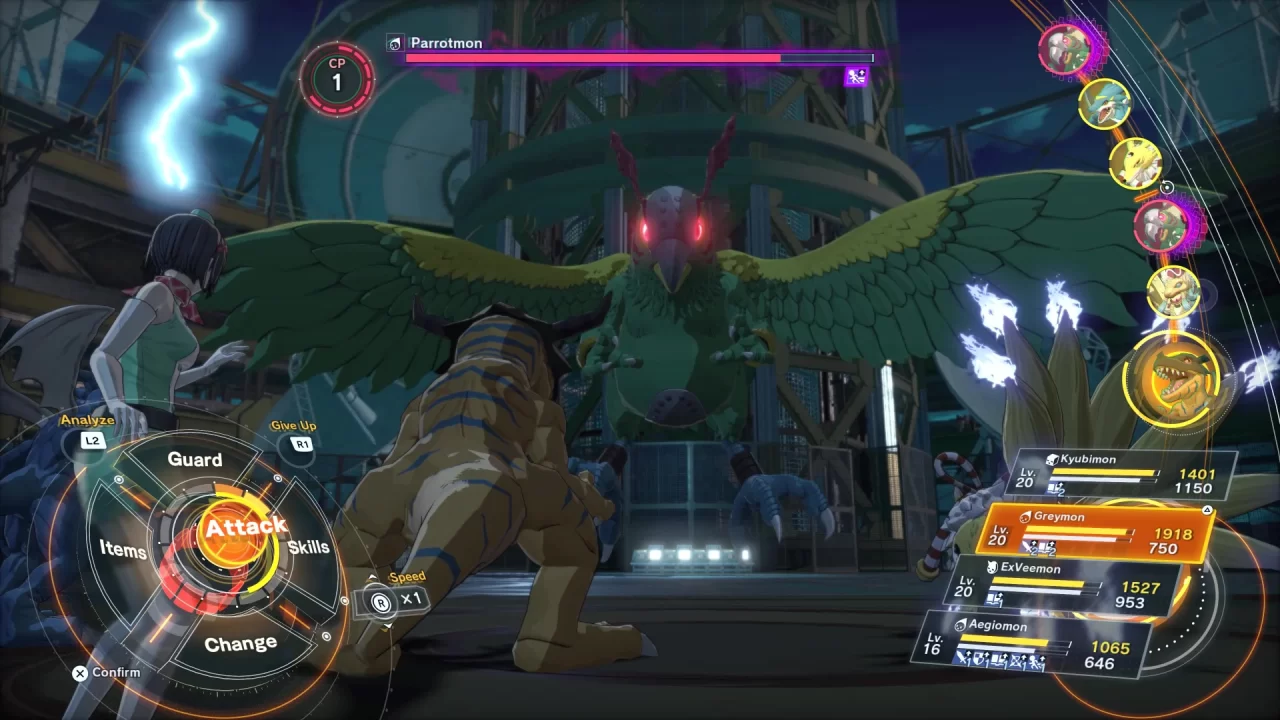 Скриншот геймплея Digimon Story: Time Stranger