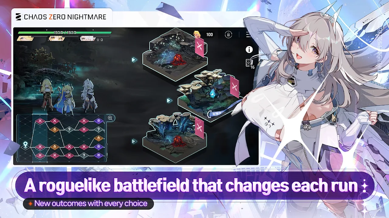 Скриншот игрового процесса Chaos Zero Nightmare