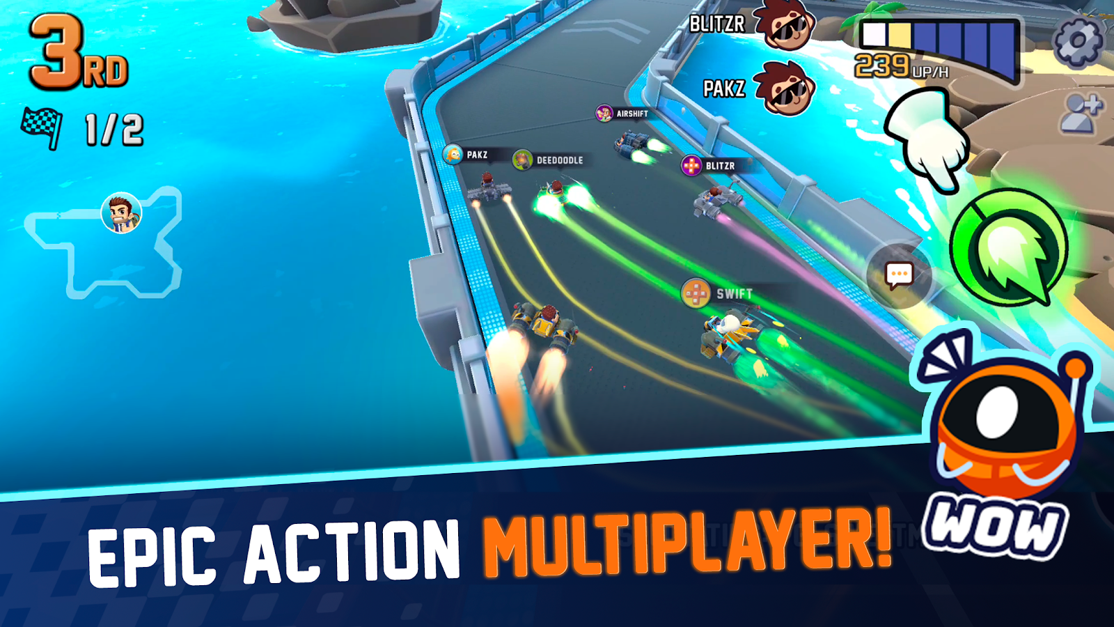 Скриншот игрового процесса Jetpack Joyride Racing