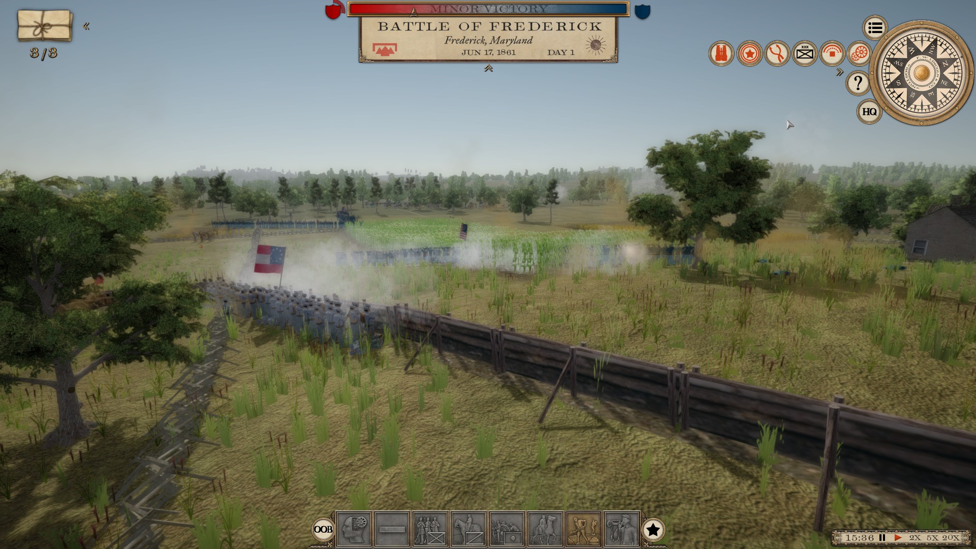 Скриншот игрового процесса Grand Tactician The Civil War