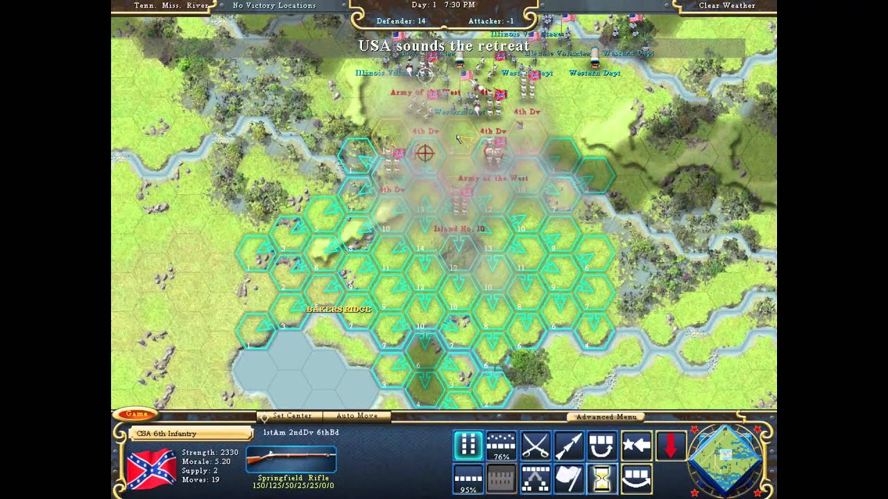 Скриншот игрового процесса Forge of Freedom The American Civil War