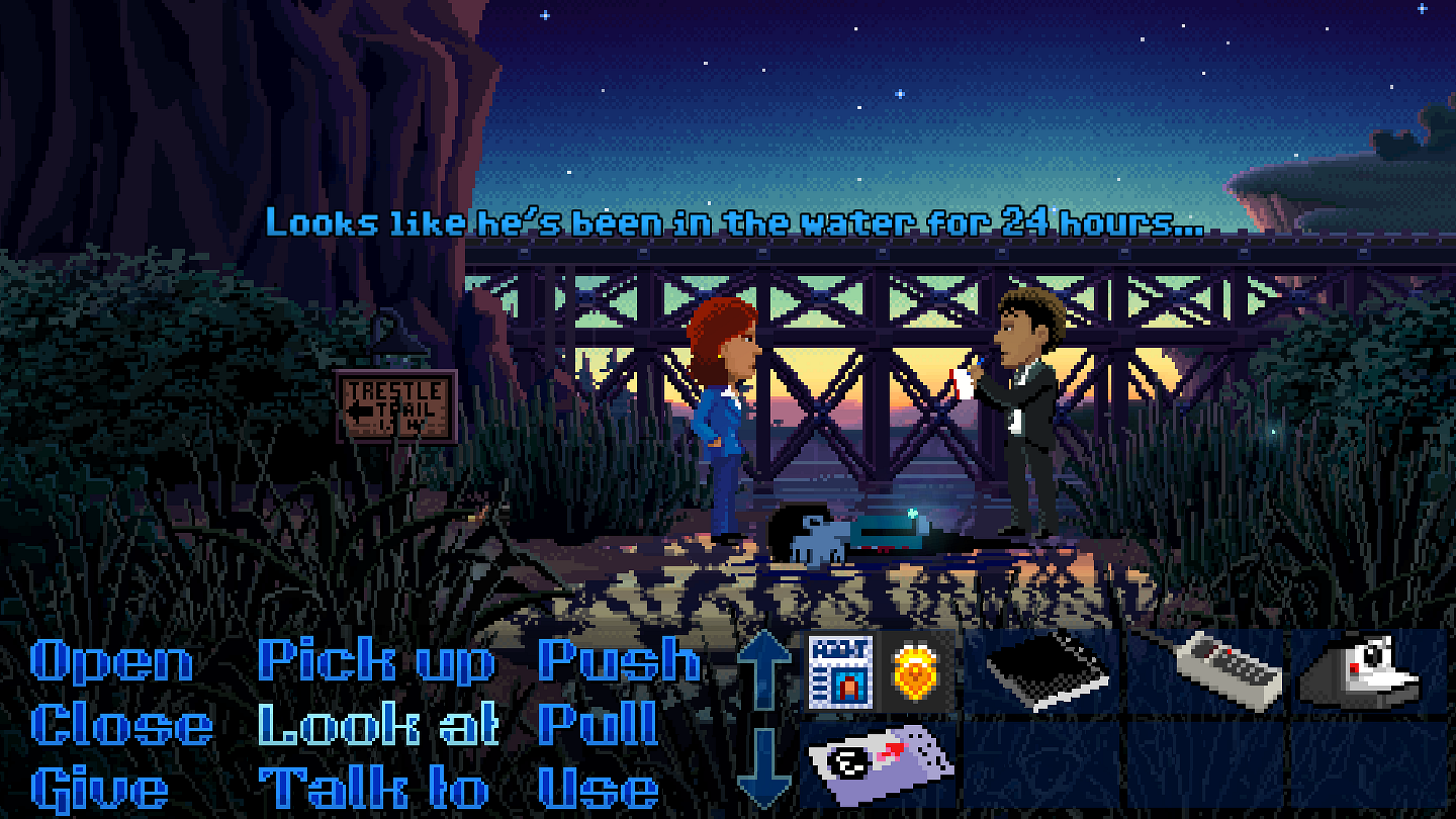 Скриншот игрового процесса Thimbleweed Park
