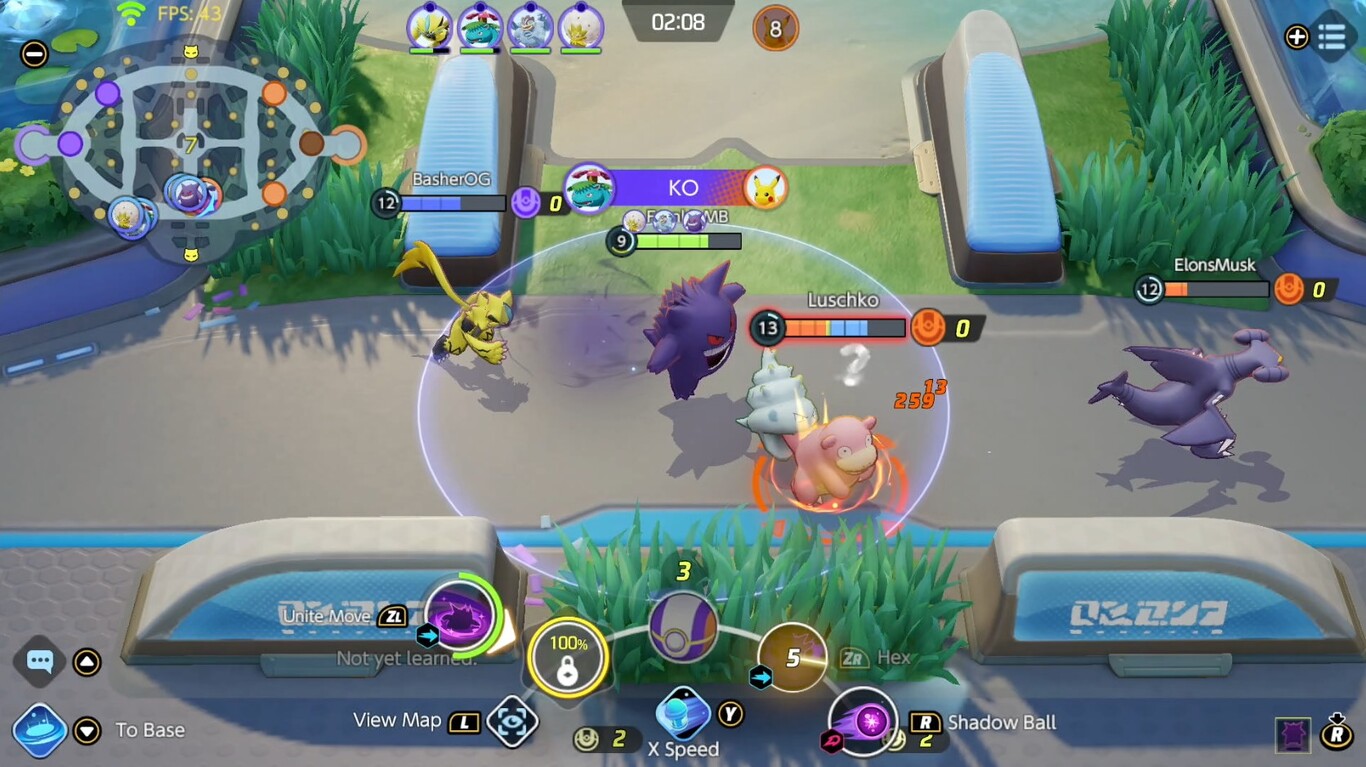 Геймплей Pokémon UNITE