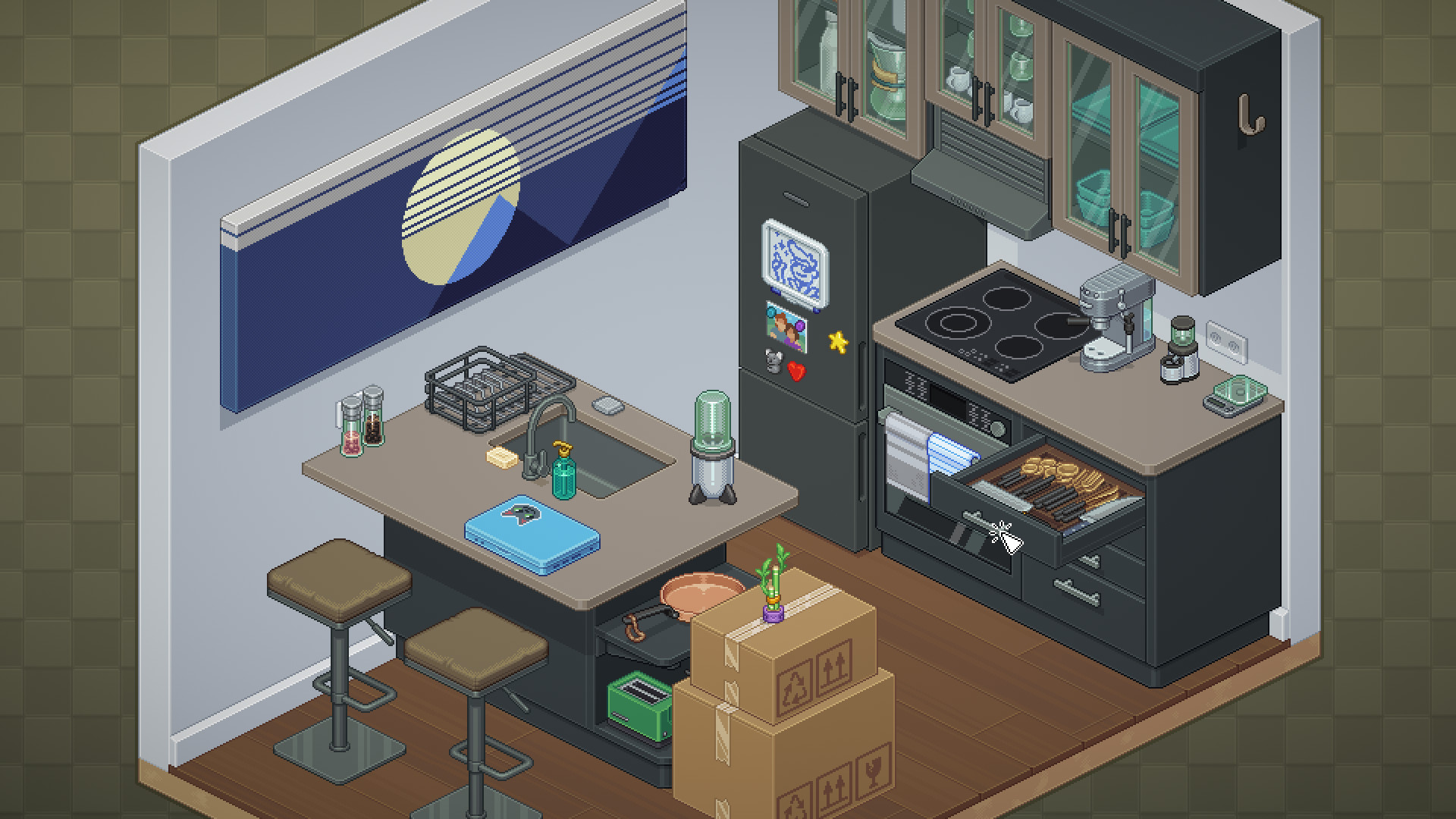 Скриншот игрового процесса Unpacking