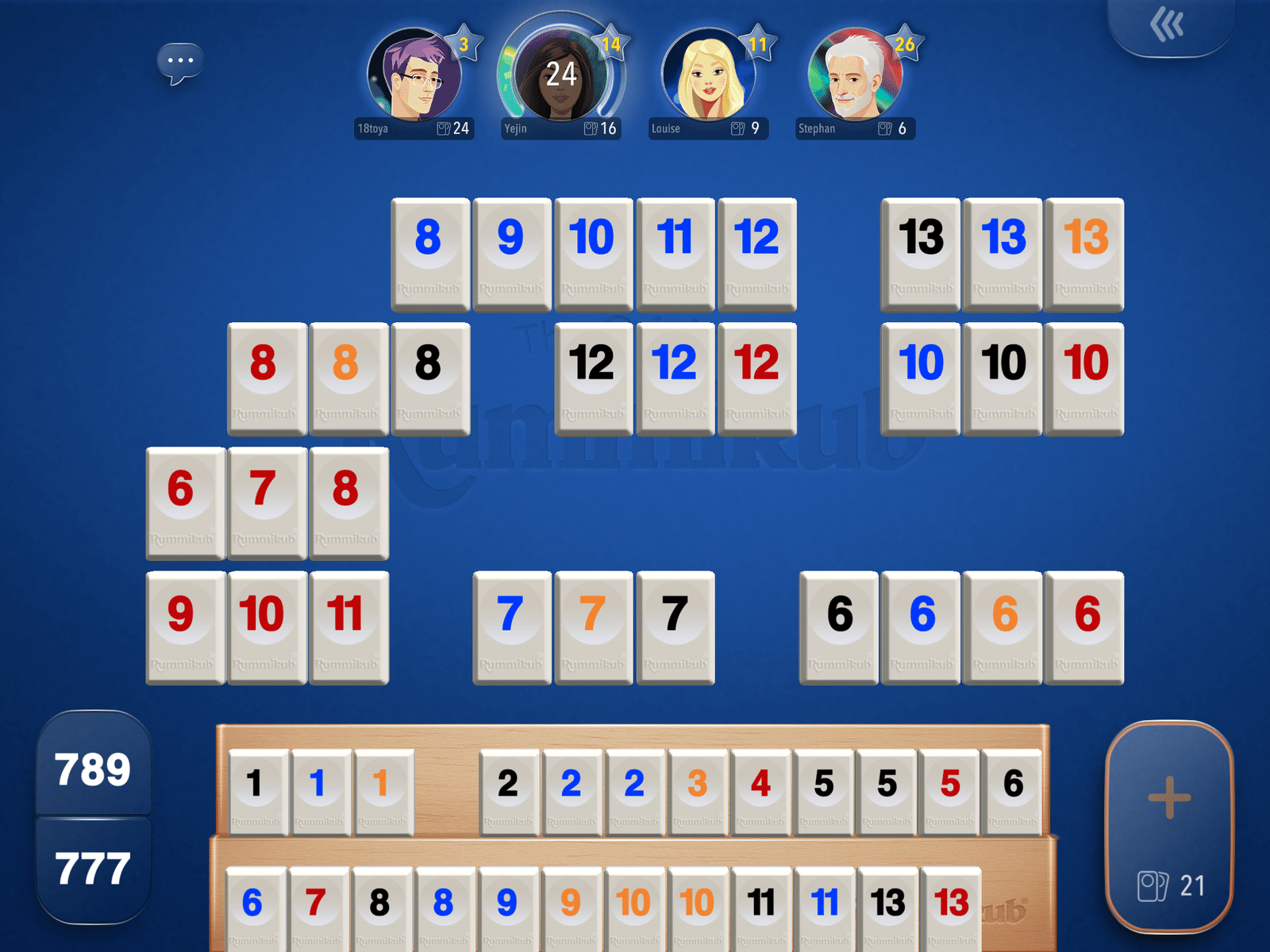 Игровой процесс Rummikub