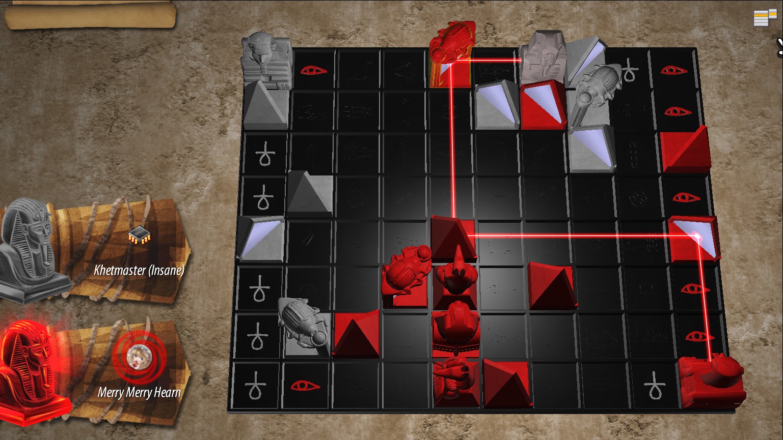 Скриншот игрового процесса Khet 2.0