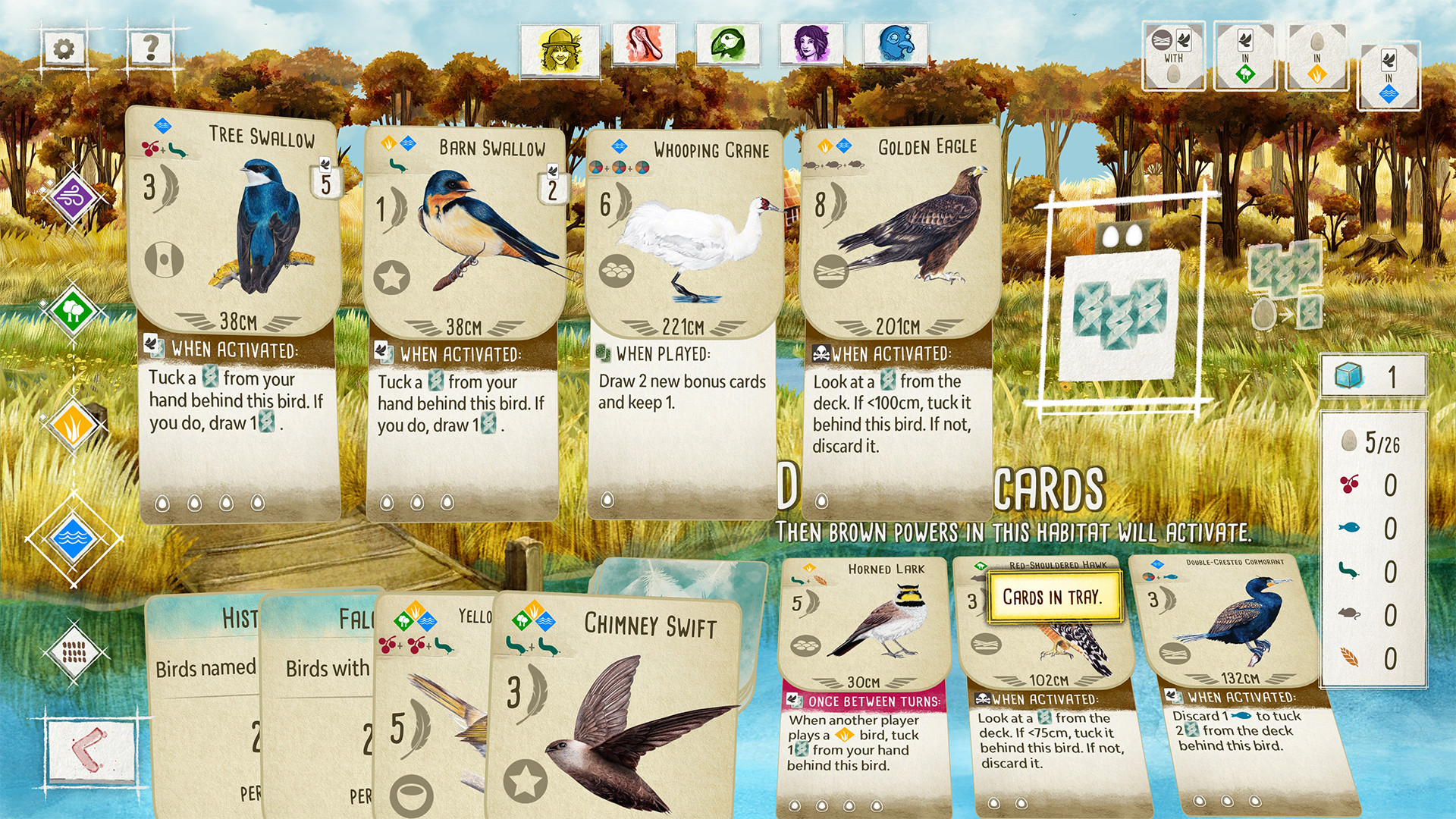 Игровой процесс Wingspan