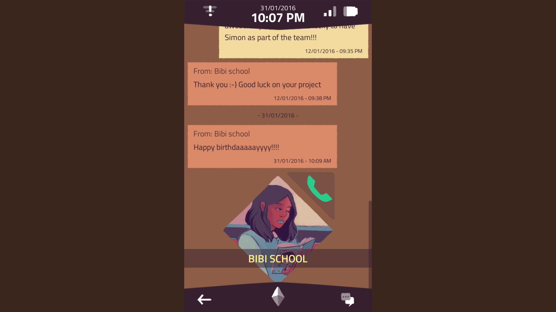 Скриншот игрового процесса A Normal Lost Phone