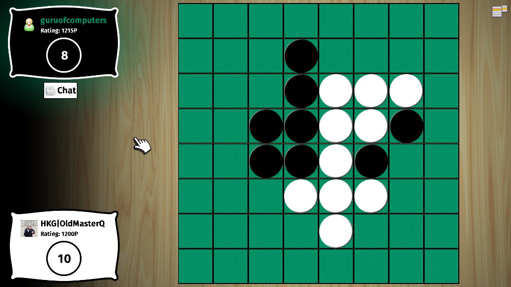 Скриншот игрового процесса Othello