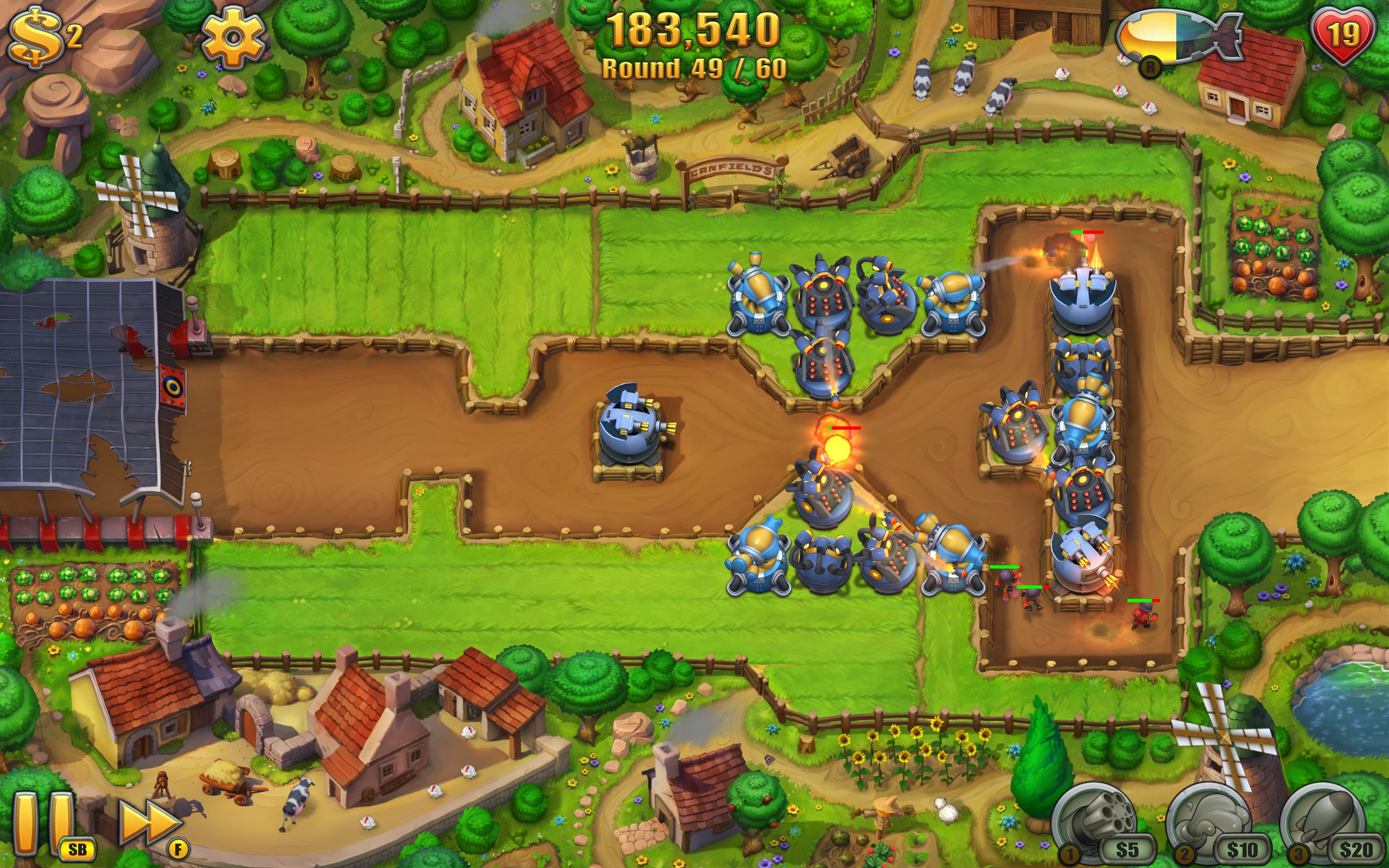 Игровой процесс Fieldrunners 2