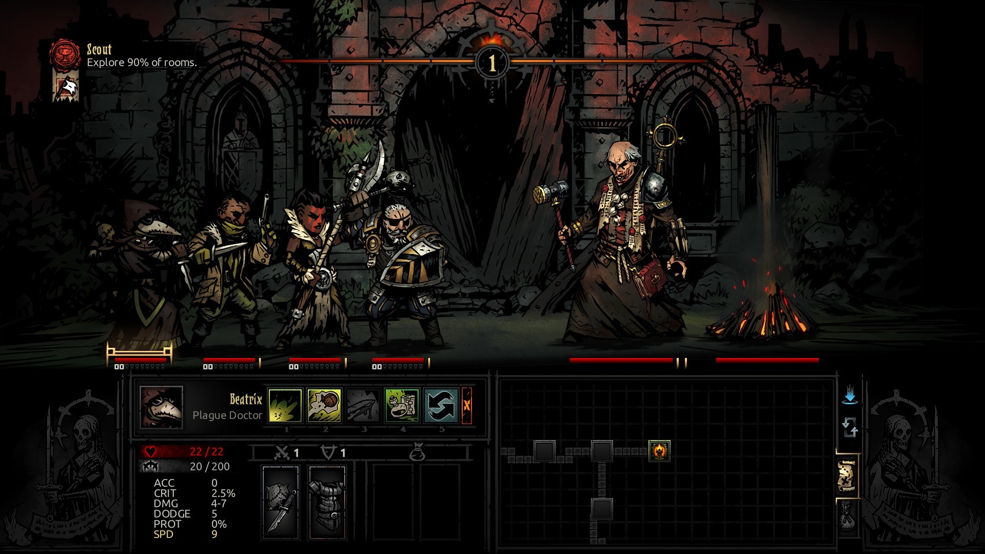 Геймплей Darkest Dungeon