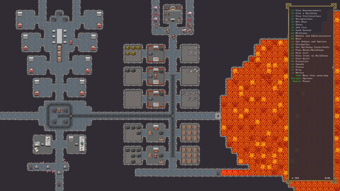 Геймплей Dwarf Fortress
