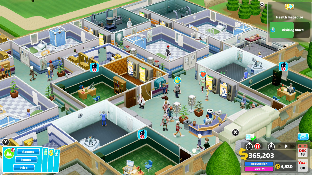 Игровой процесс Two Point Hospital