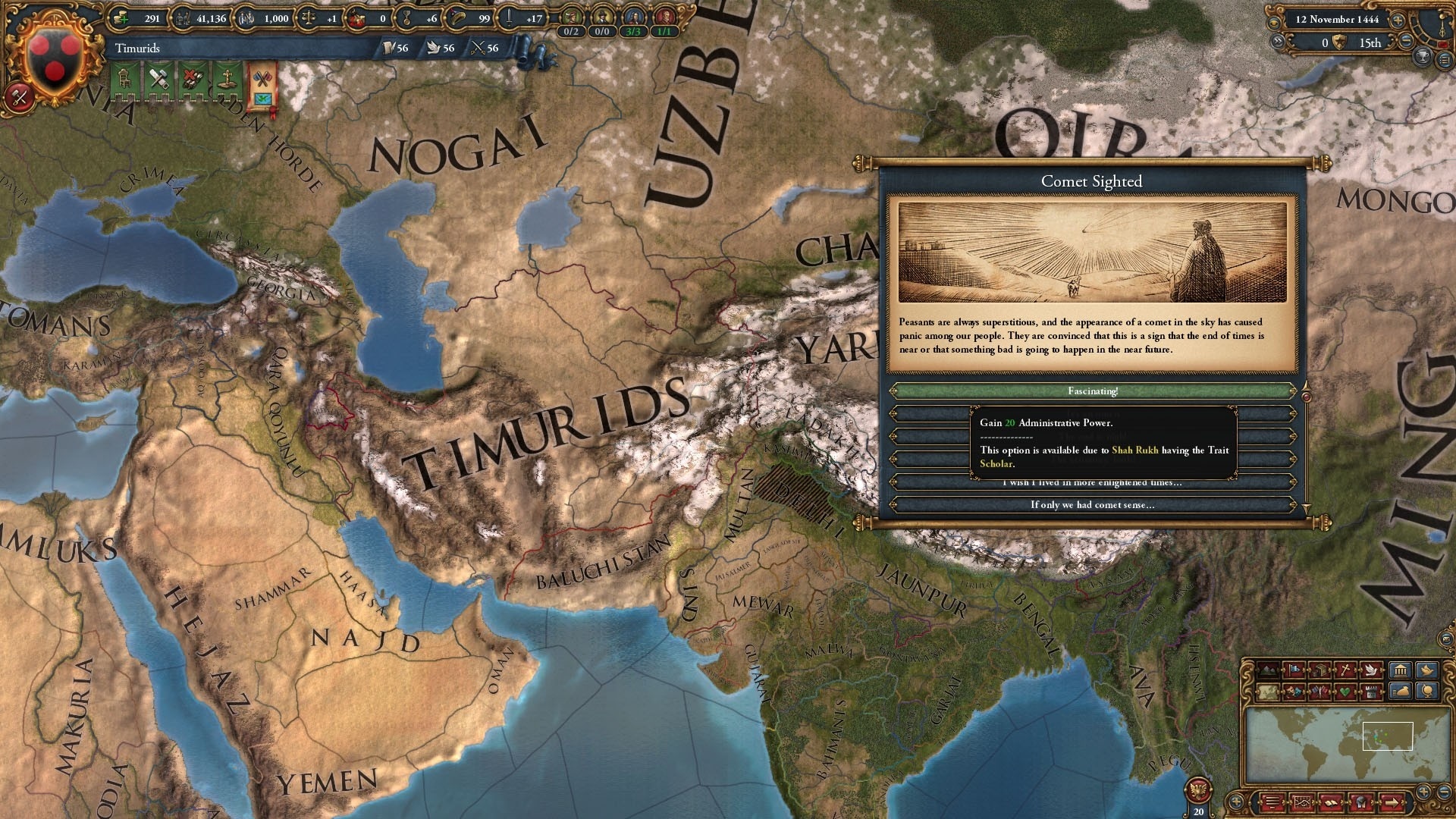 Скриншот игрового процесса Europa Universalis IV