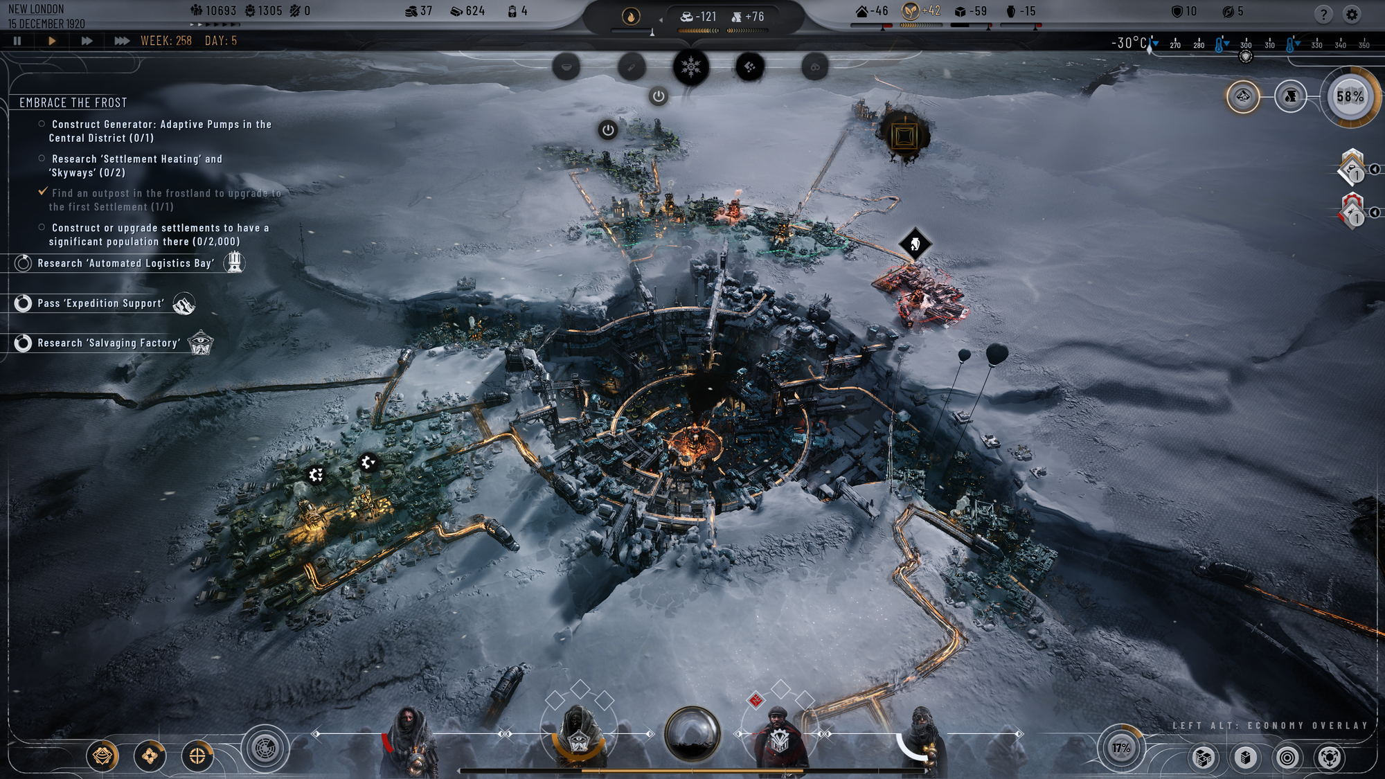 Скриншот игрового процесса Frostpunk 2