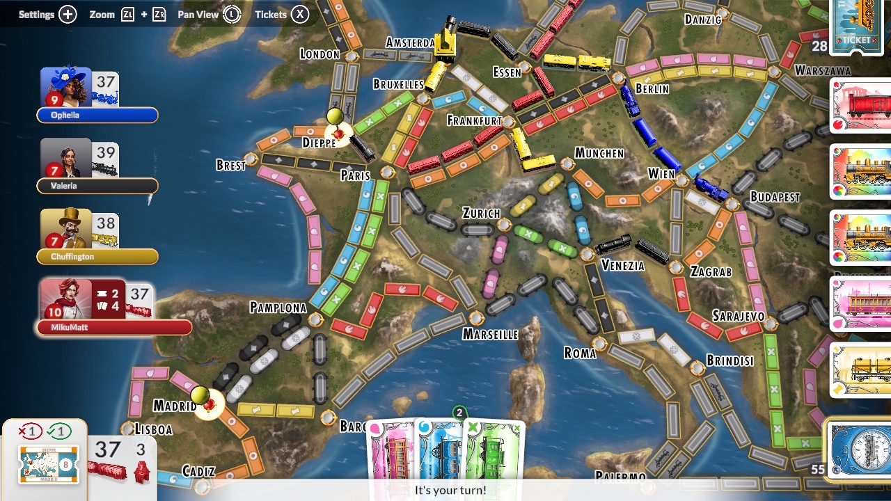 Игровой процесс Ticket to Ride