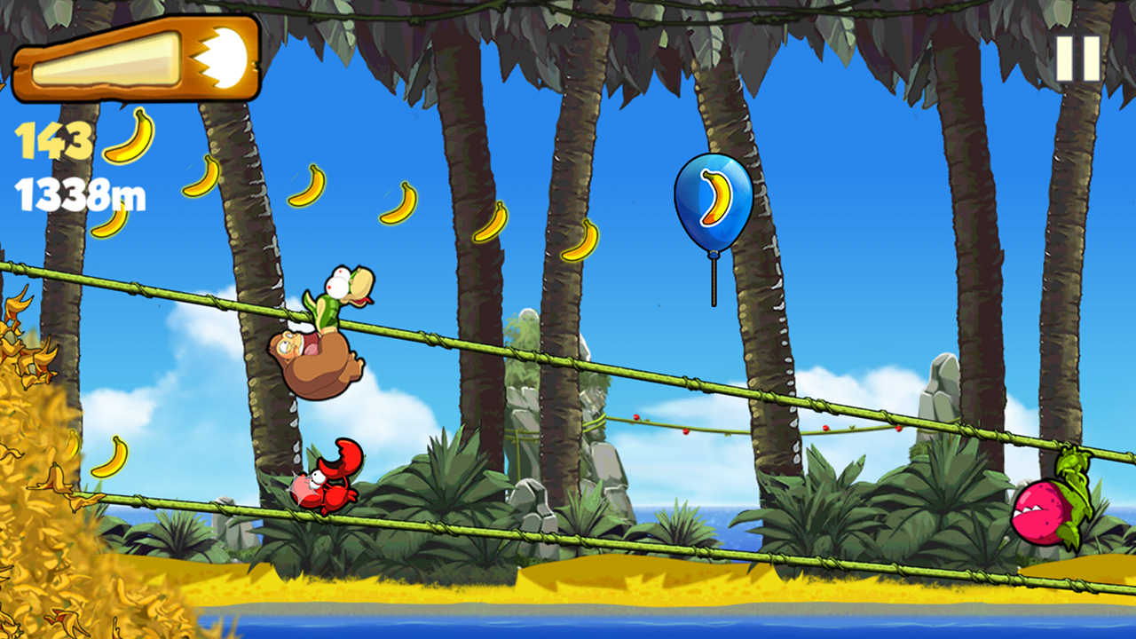 Скриншот игрового процесса Banana Kong
