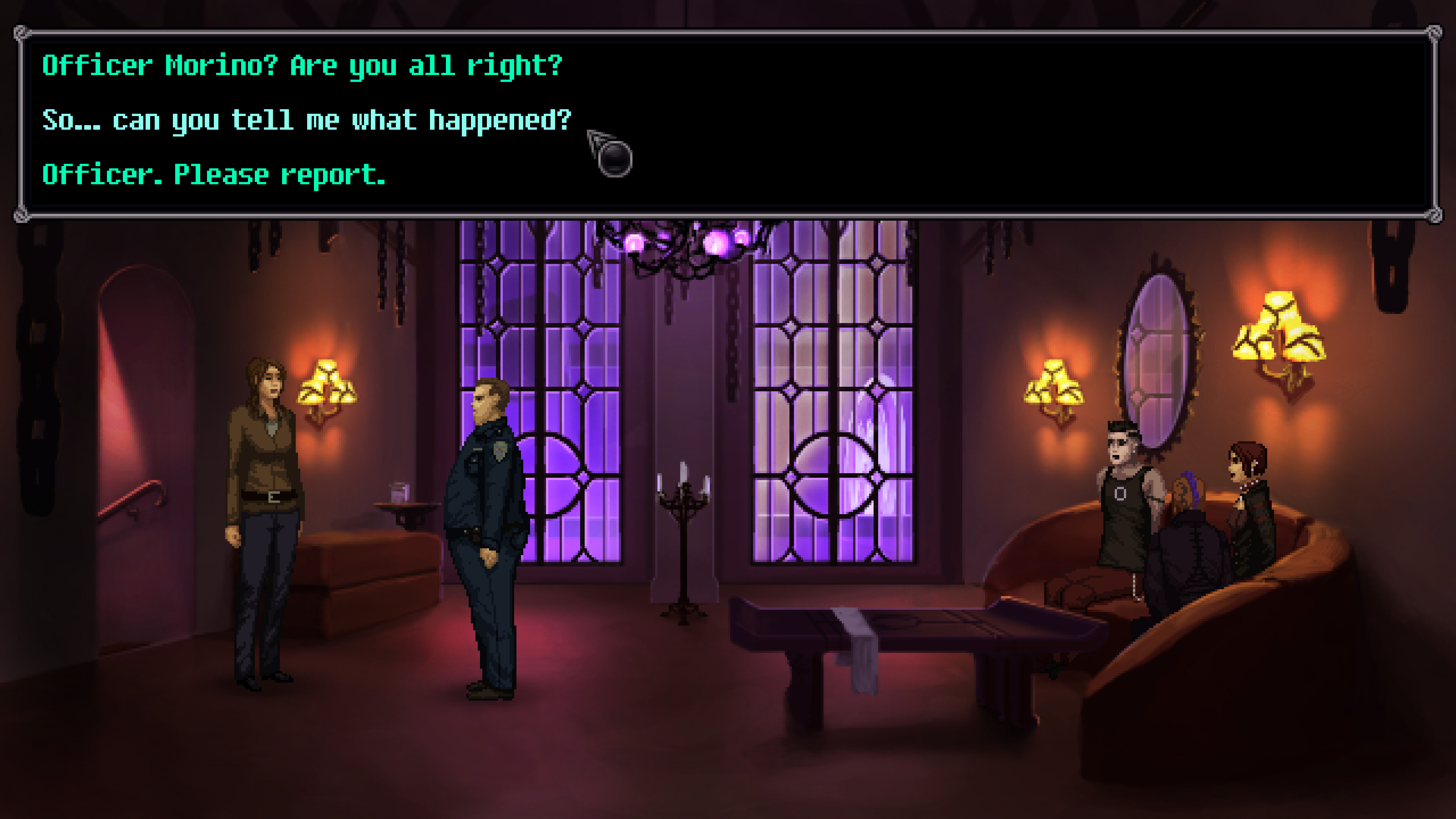 Скриншот игрового процесса Unavowed