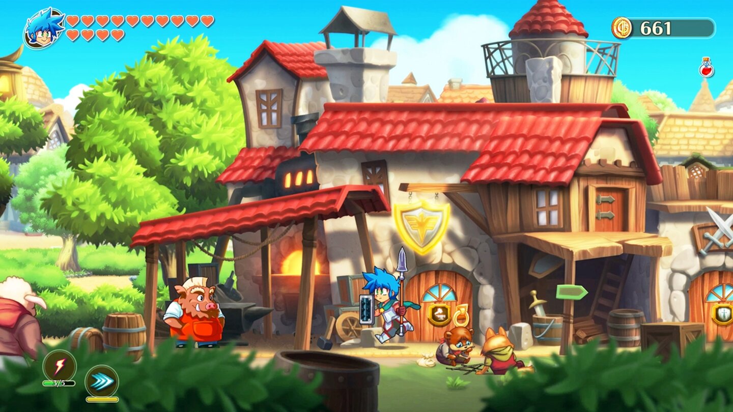 Геймплей Monster Boy and the Cursed Kingdom