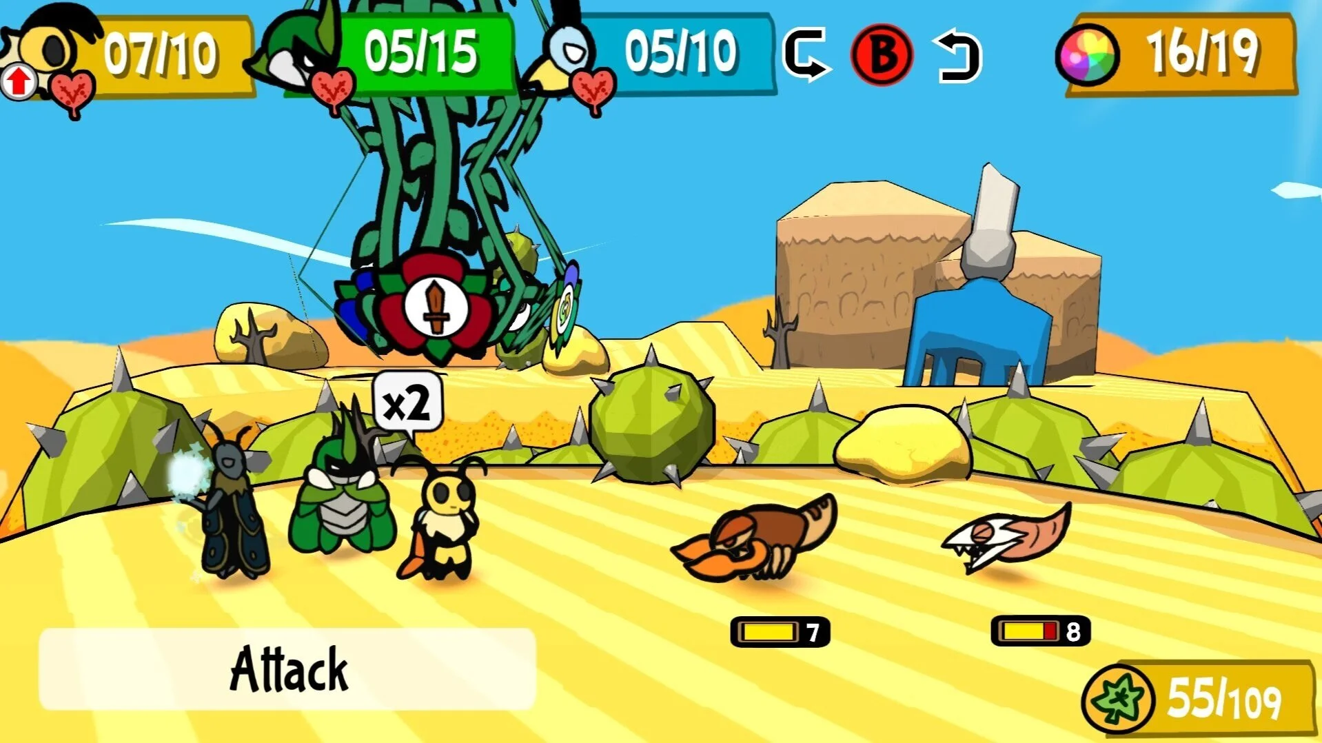 Скриншот игрового процесса Bug Fables The Everlasting Sapling