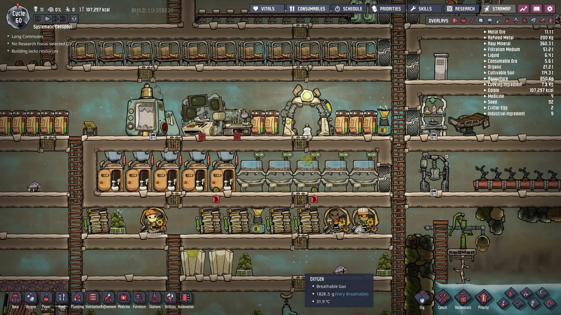Игровой процесс Oxygen Not Included