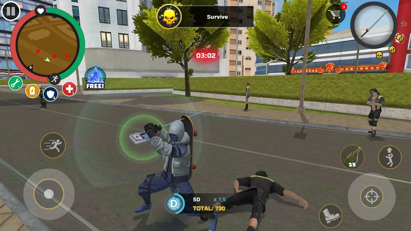 Игровой процесс Rope Hero Mafia City Wars