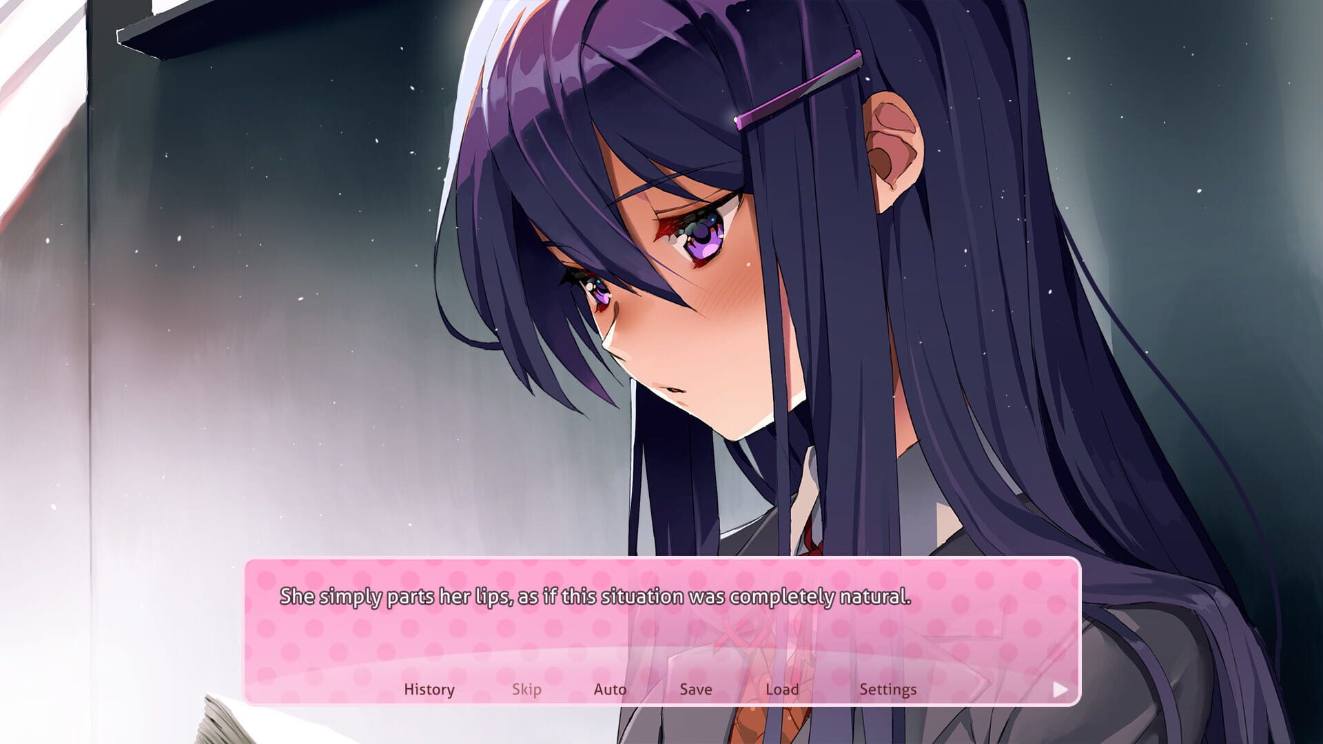 Скриншот игрового процесса Doki Doki Literature Club Plus