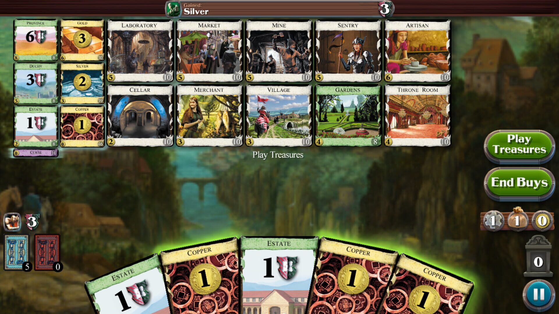 Скриншот игрового процесса Dominion