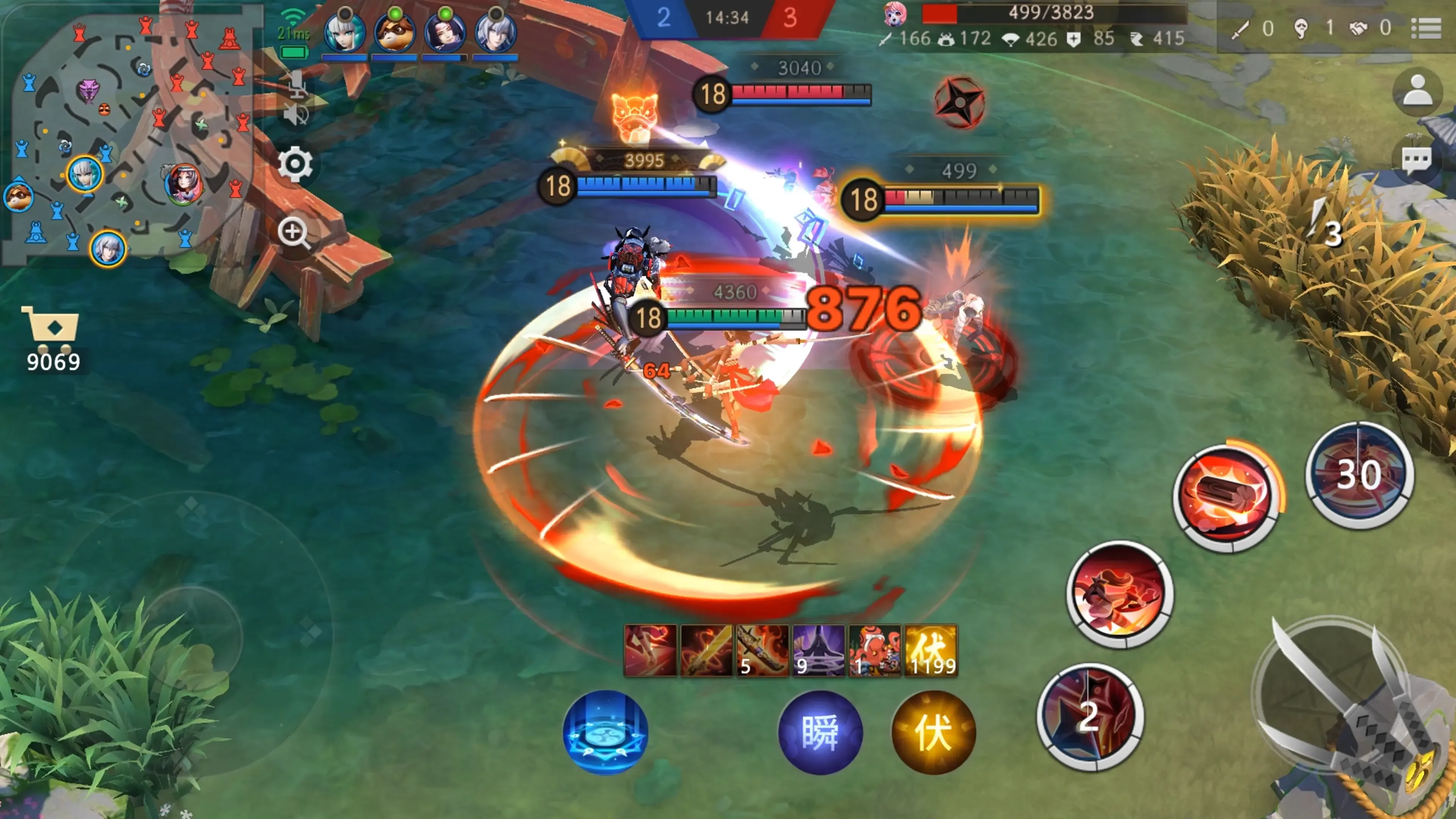 Скриншот игрового процесса Onmyoji Arena