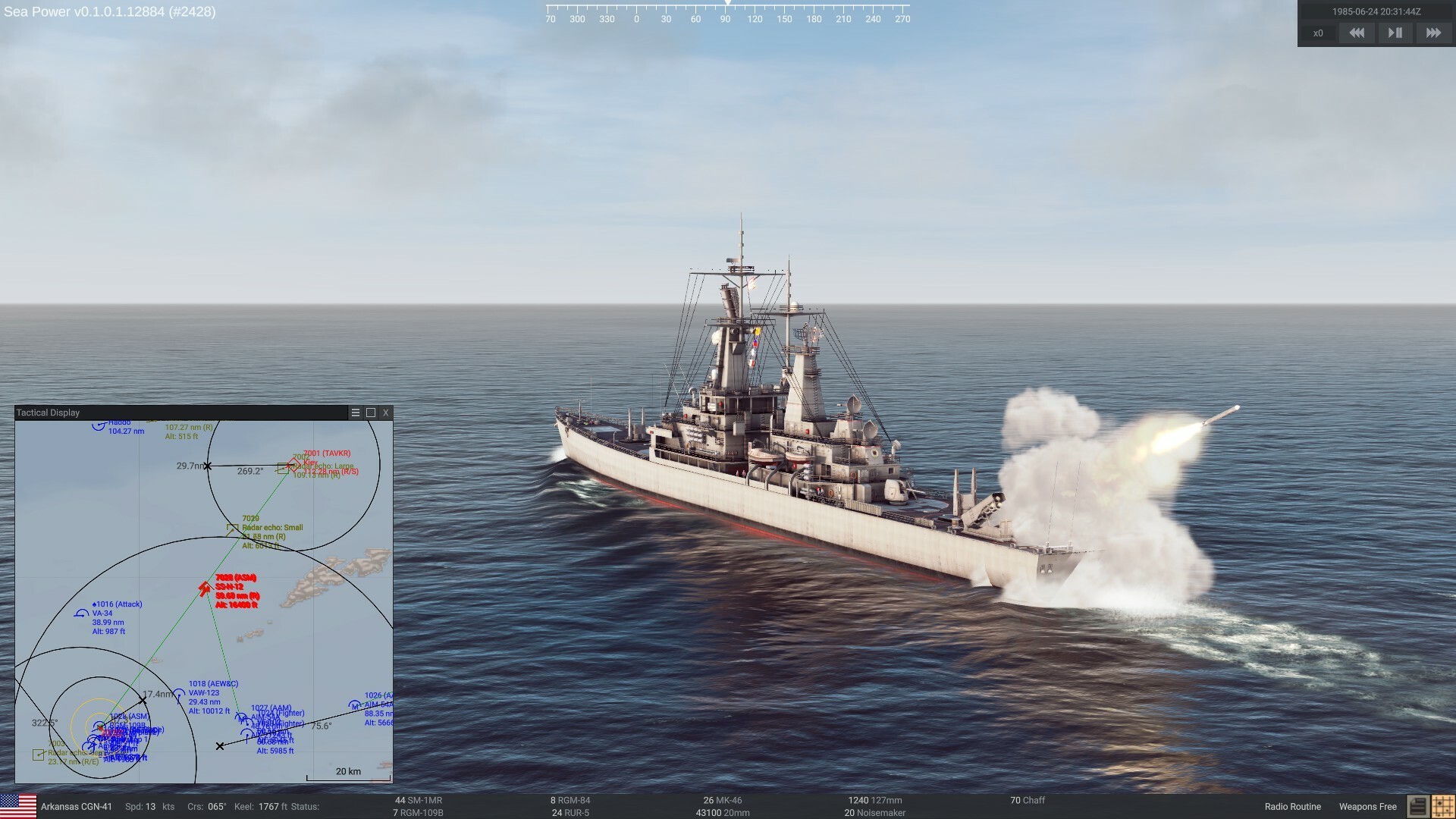 Скриншот игрового процесса Sea Power: Naval Combat in the Missile Age