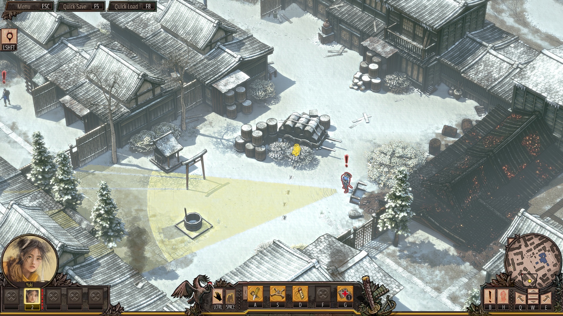 Игровой процесс Shadow Tactics Blades of the Shogun