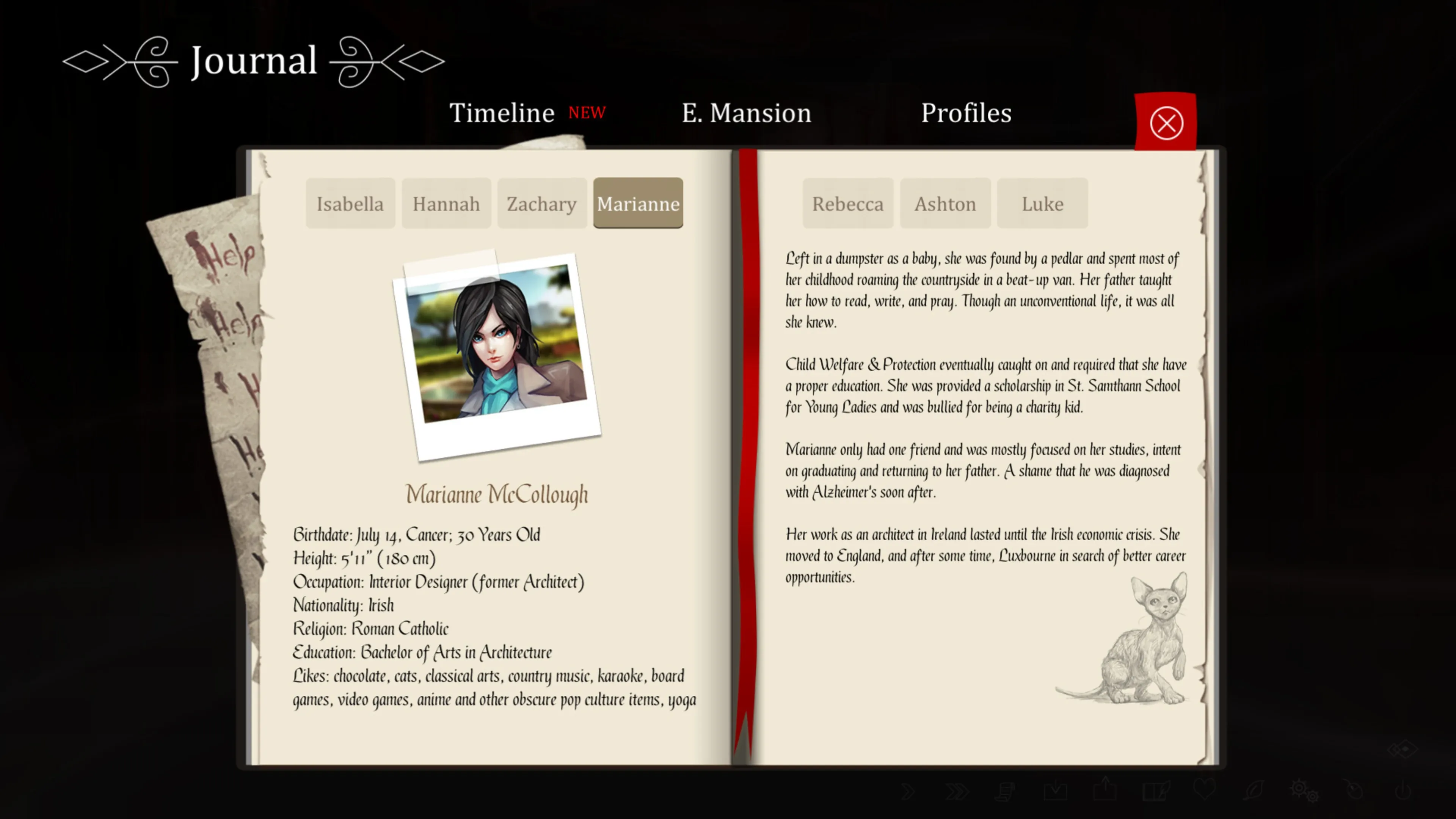 Игровой процесс The Letter: A Horror Visual Novel