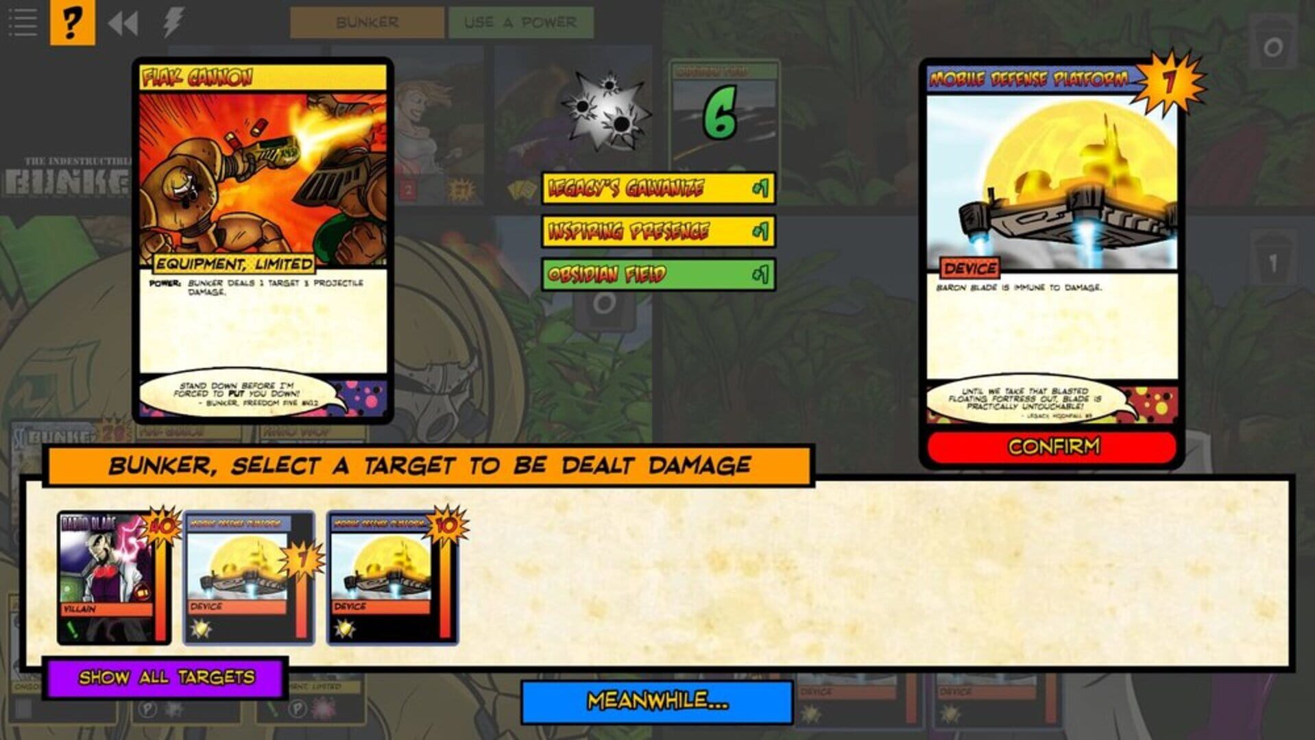 Скриншот игрового процесса Sentinels of the Multiverse