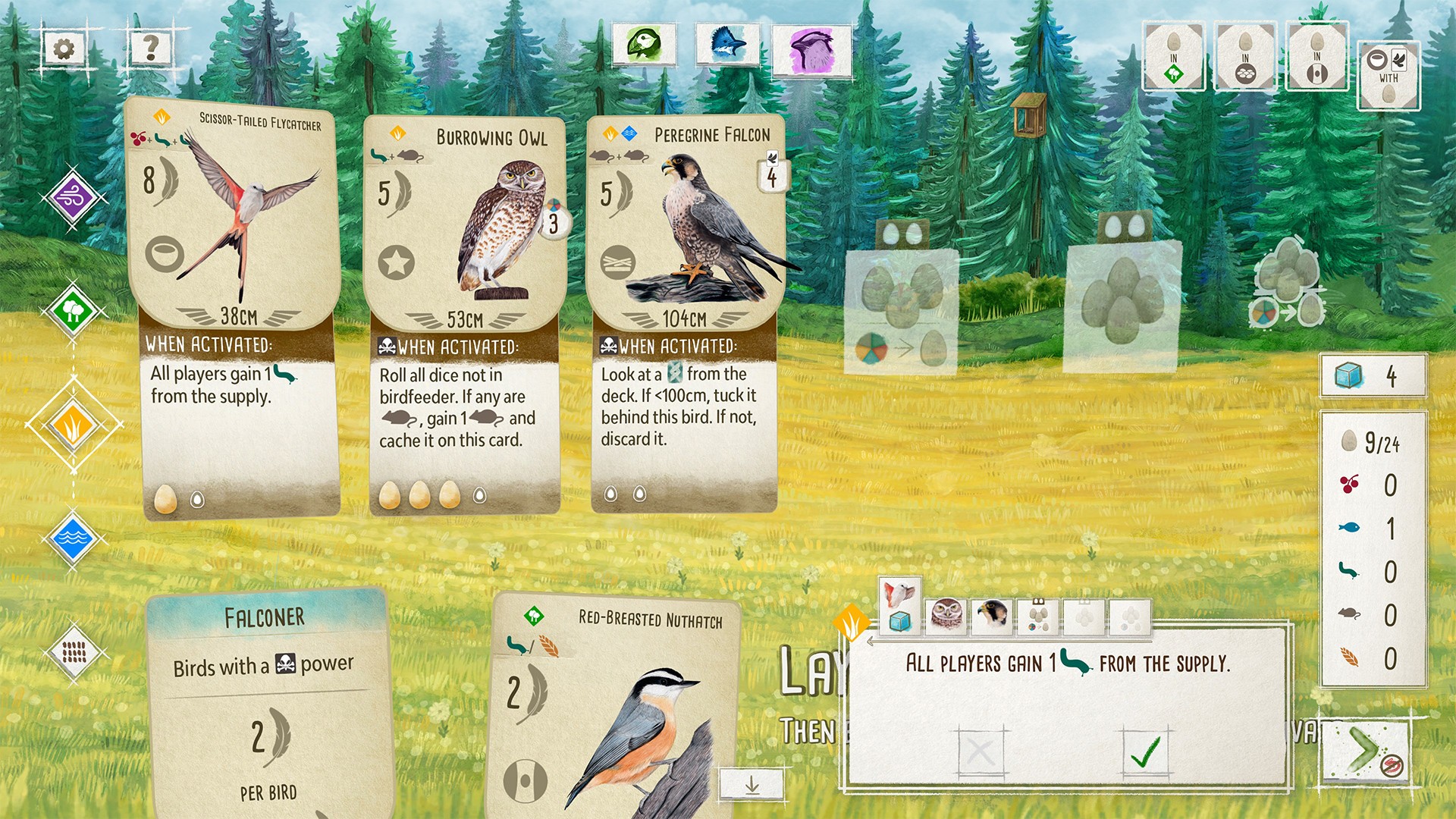 Игровой процесс Wingspan