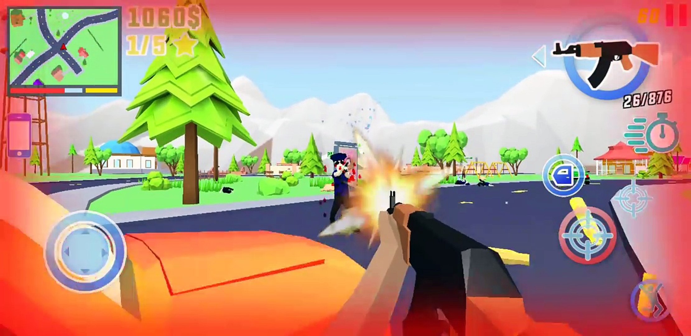 Игровой процесс Dude Theft Wars