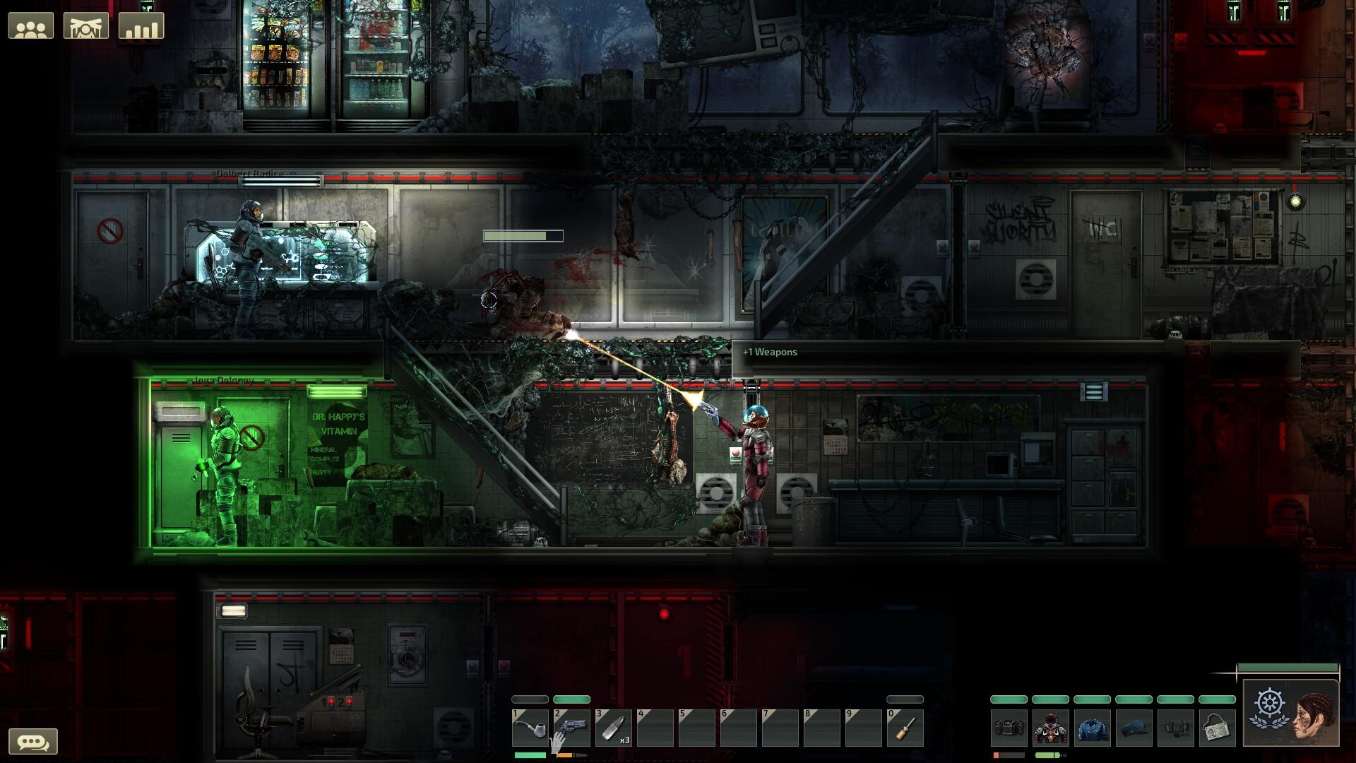 Сражение внутри подводного объекта в Barotrauma