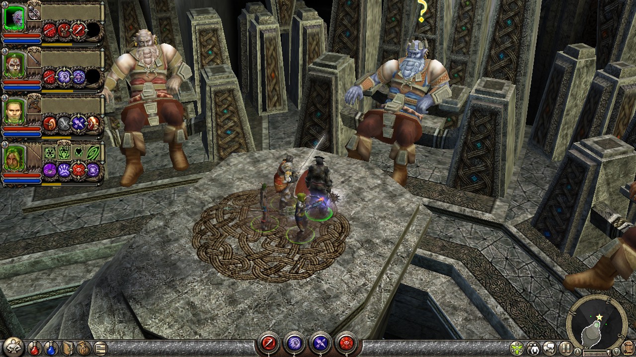 Отряд исследует подземелье в Dungeon Siege II
