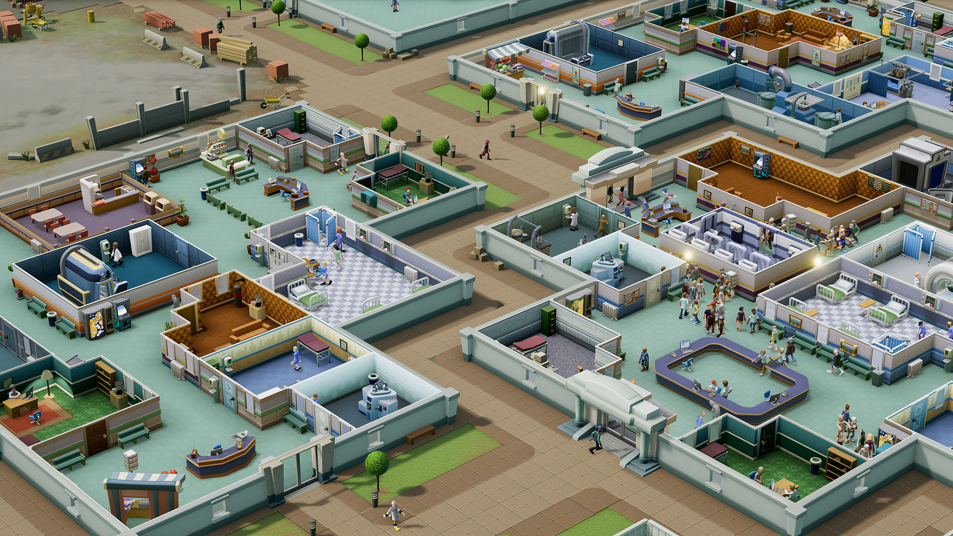 Игровая сцена в Two Point Hospital