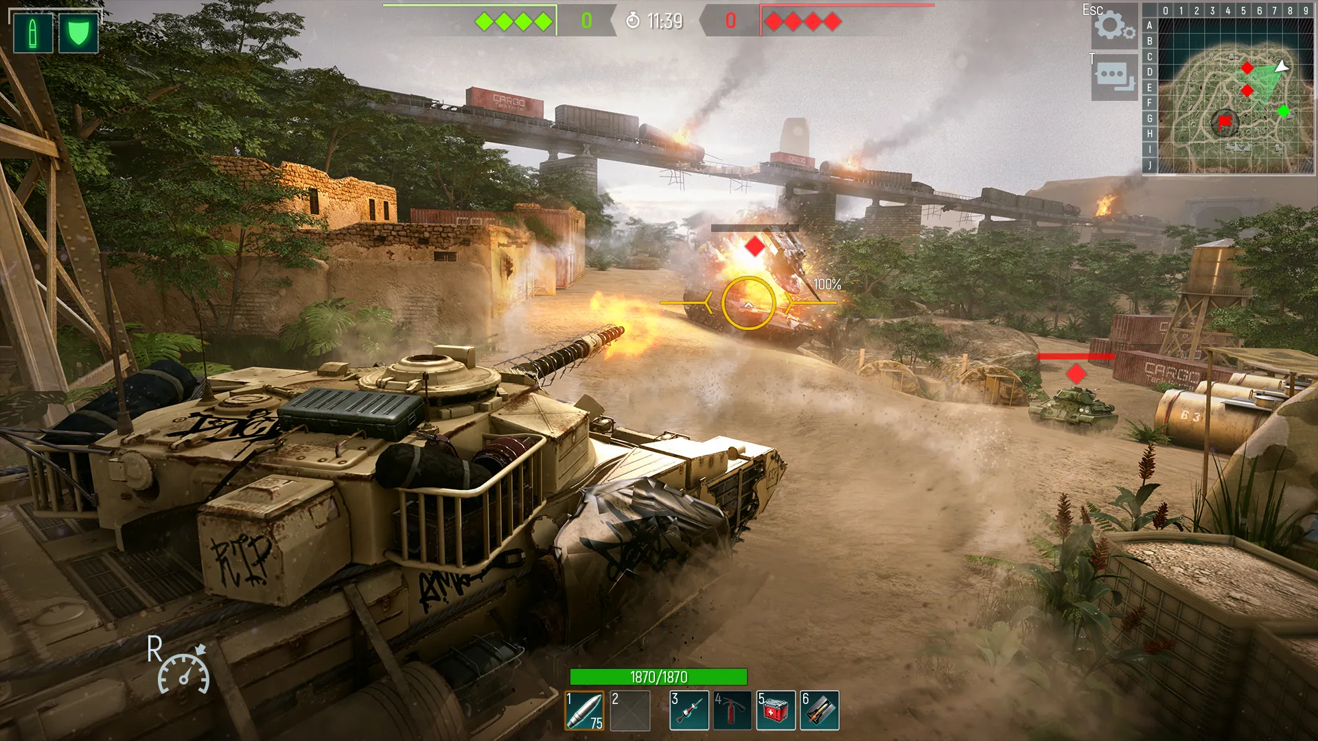 Танковый бой в Tank Force