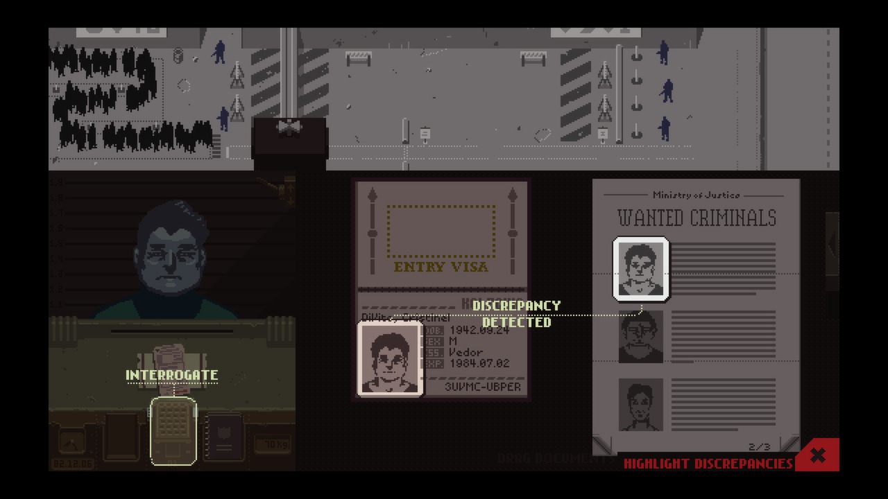 Скриншот игрового процесса Papers Please