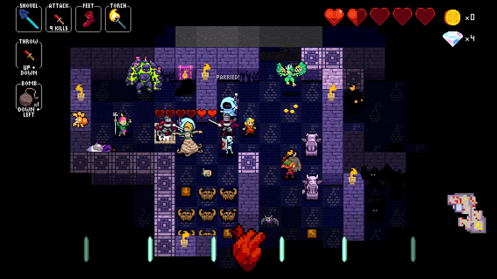 Геймплей Crypt of the NecroDancer