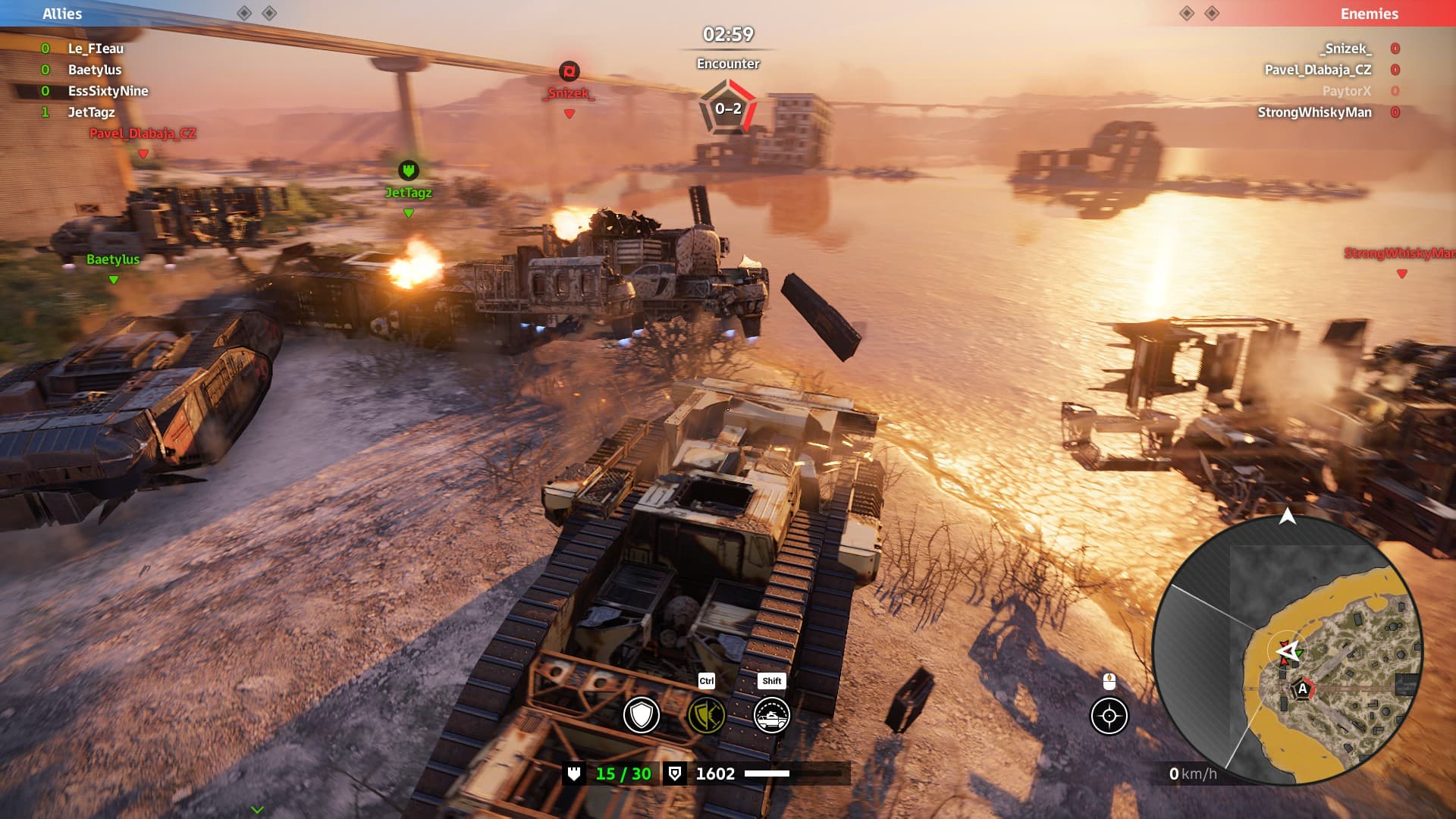 Бой бронированных машин в Crossout