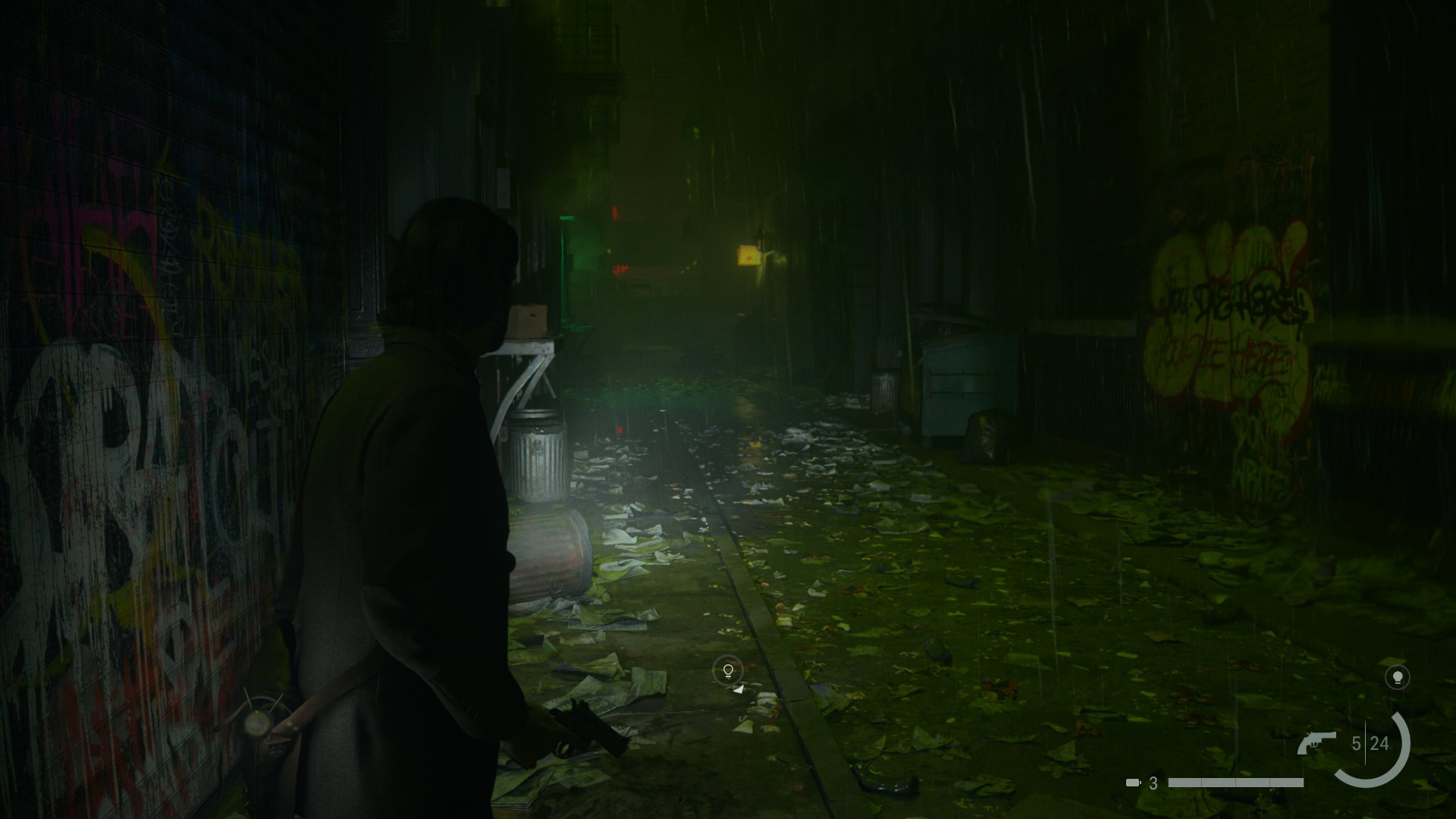 Сага Андерсон исследует тёмный переулок в Alan Wake 2