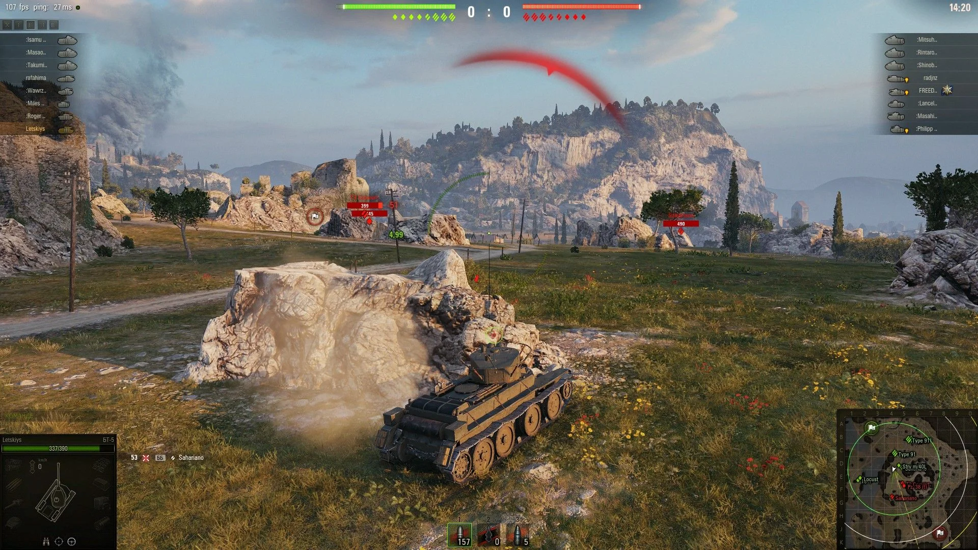 Танк на поле боя в Battlefield V