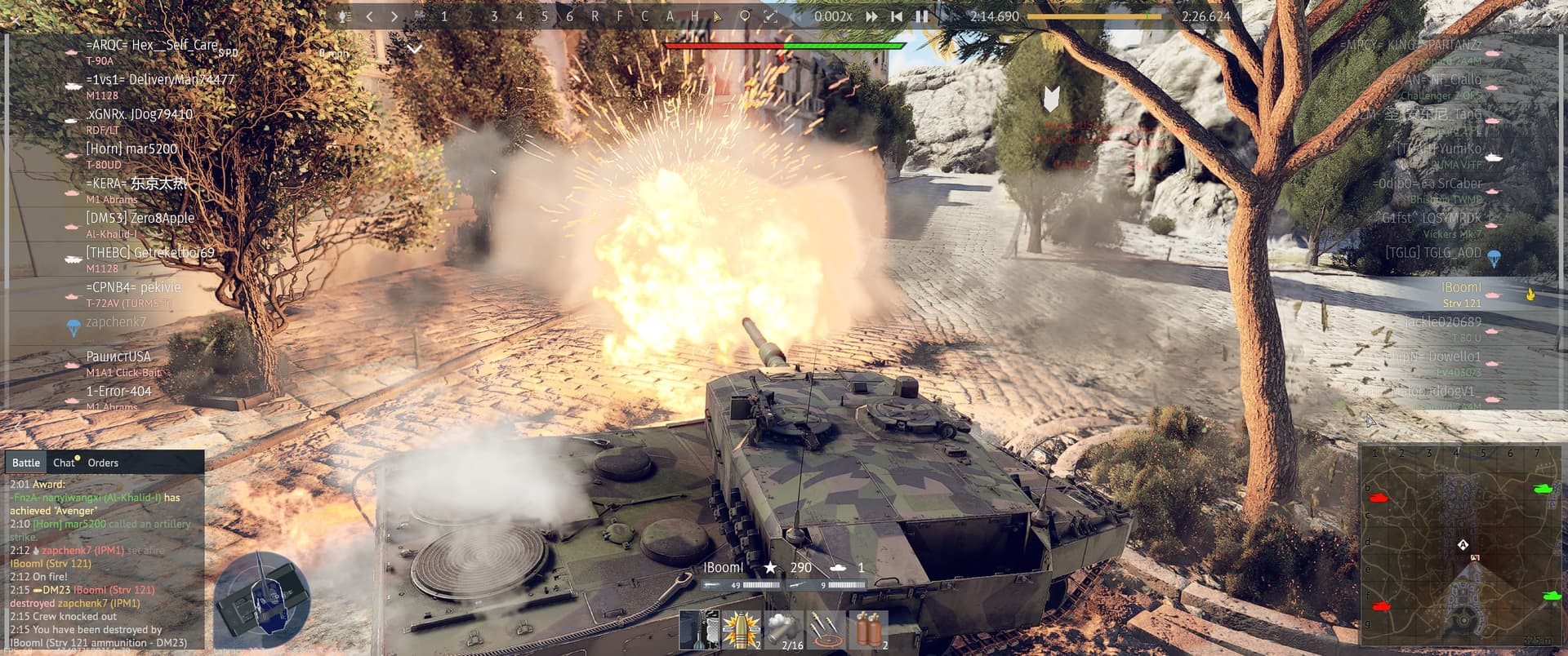 Танковый бой в War Thunder