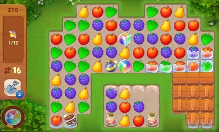 Скриншот игрового процесса Gardenscapes