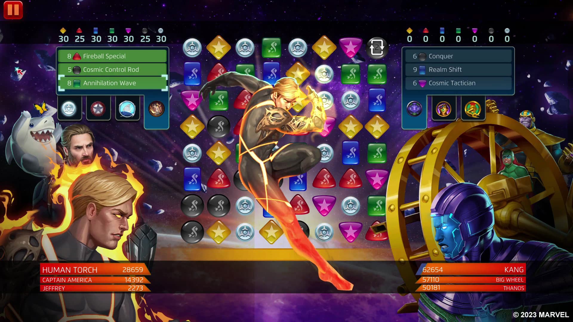 Скриншот игрового процесса Marvel Puzzle Quest